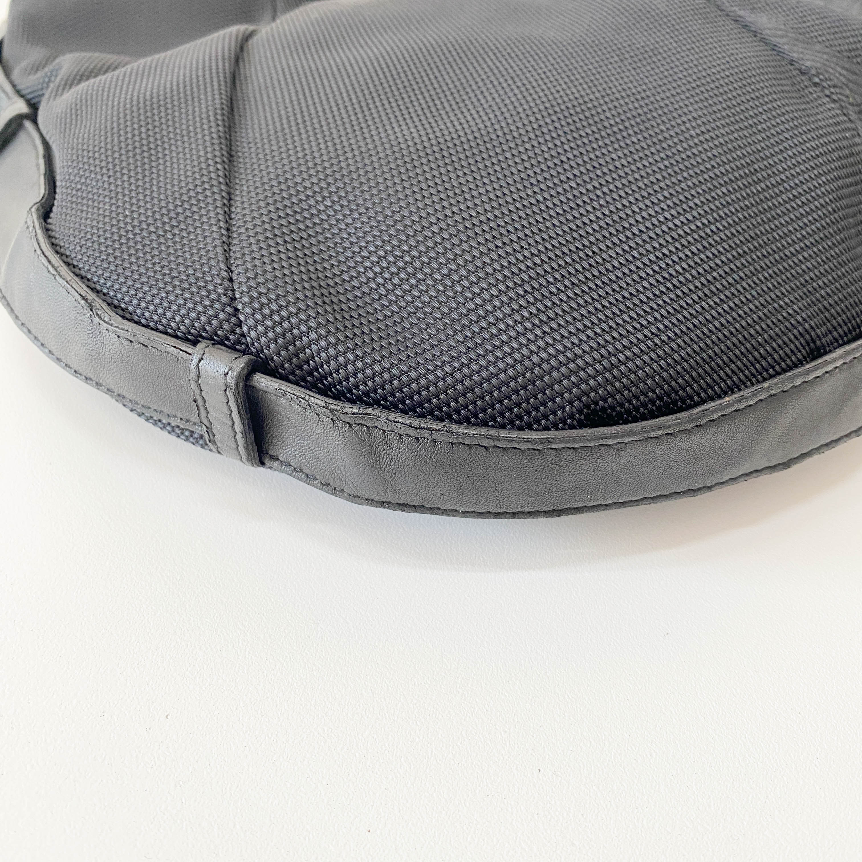 Mombasa Black Coated Canvas Shoulder Bag