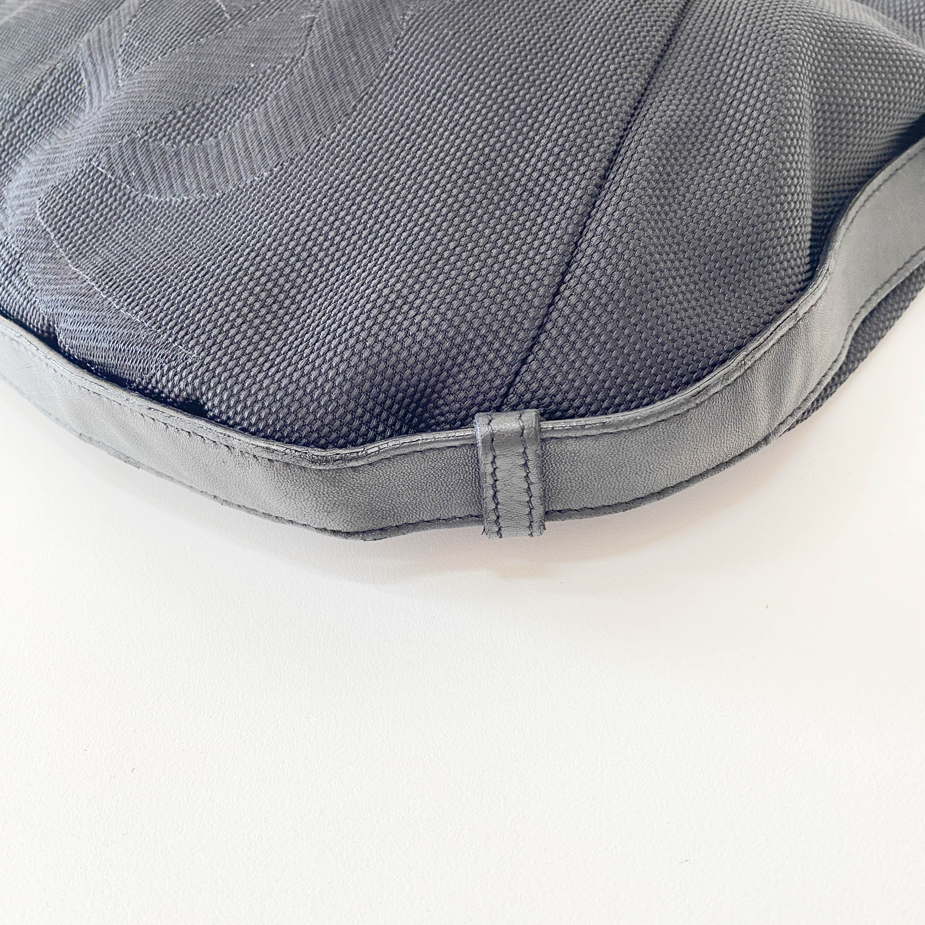 Mombasa Black Coated Canvas Shoulder Bag