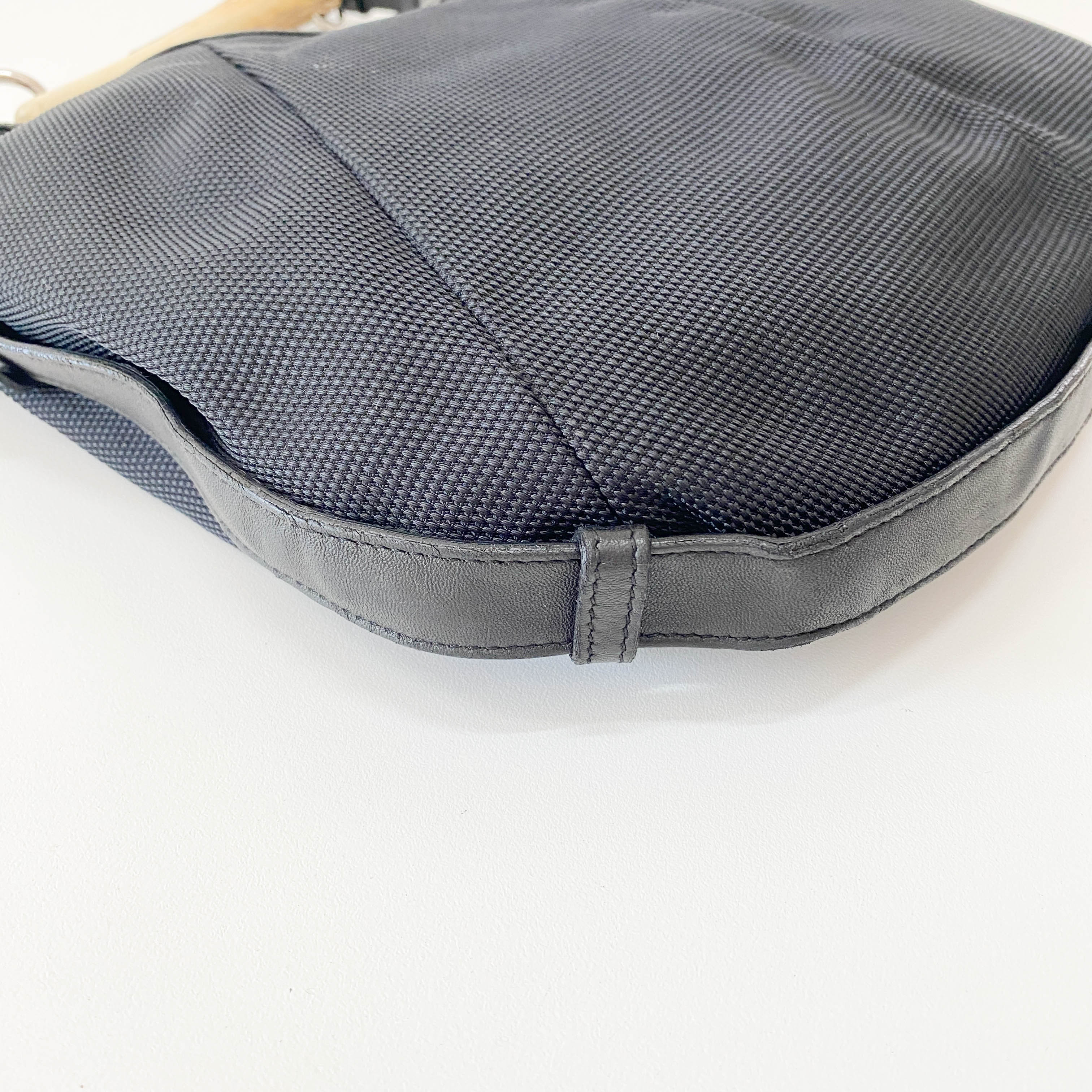 Mombasa Black Coated Canvas Shoulder Bag