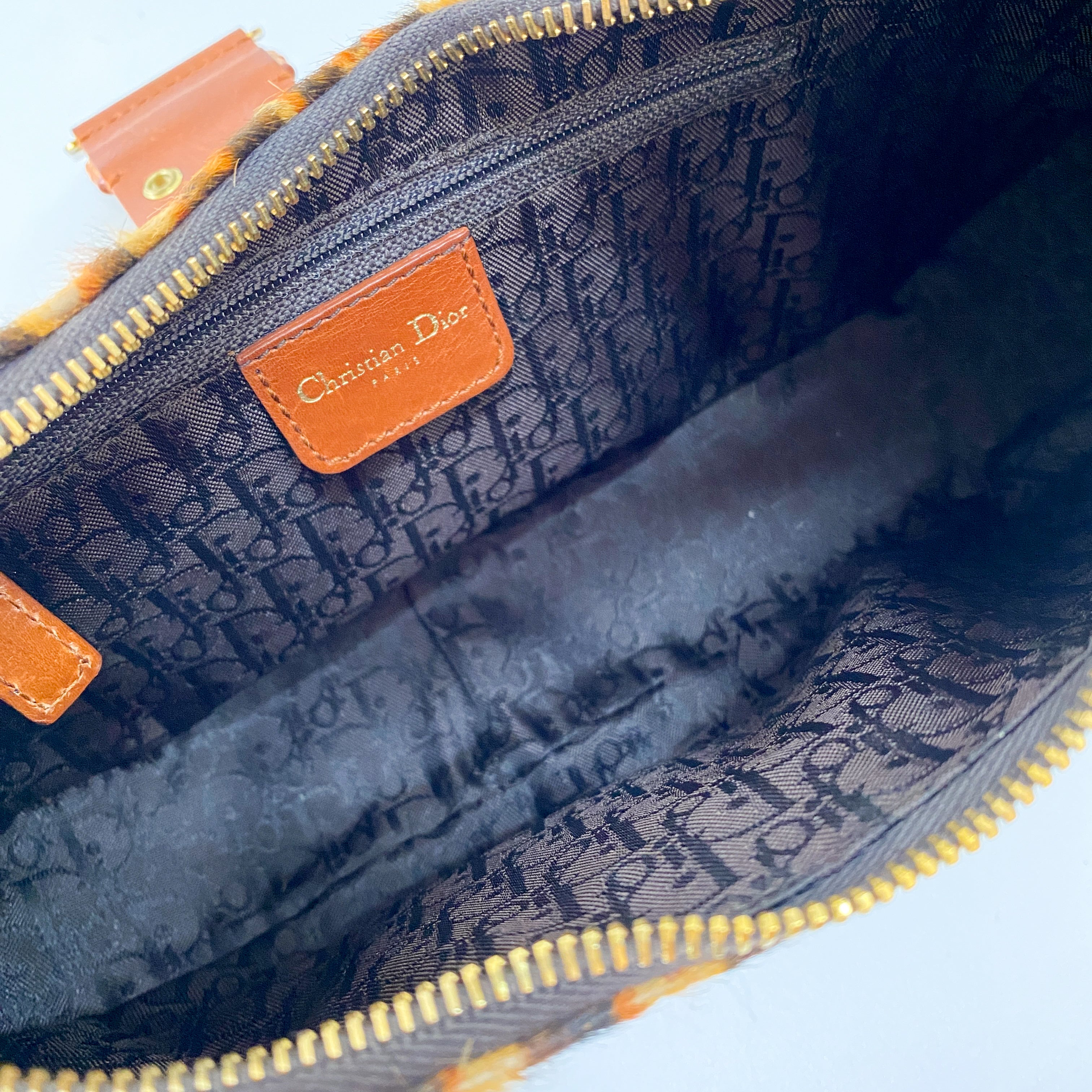 Half Moon Leopard Print Pony Hair Shoulder Bag