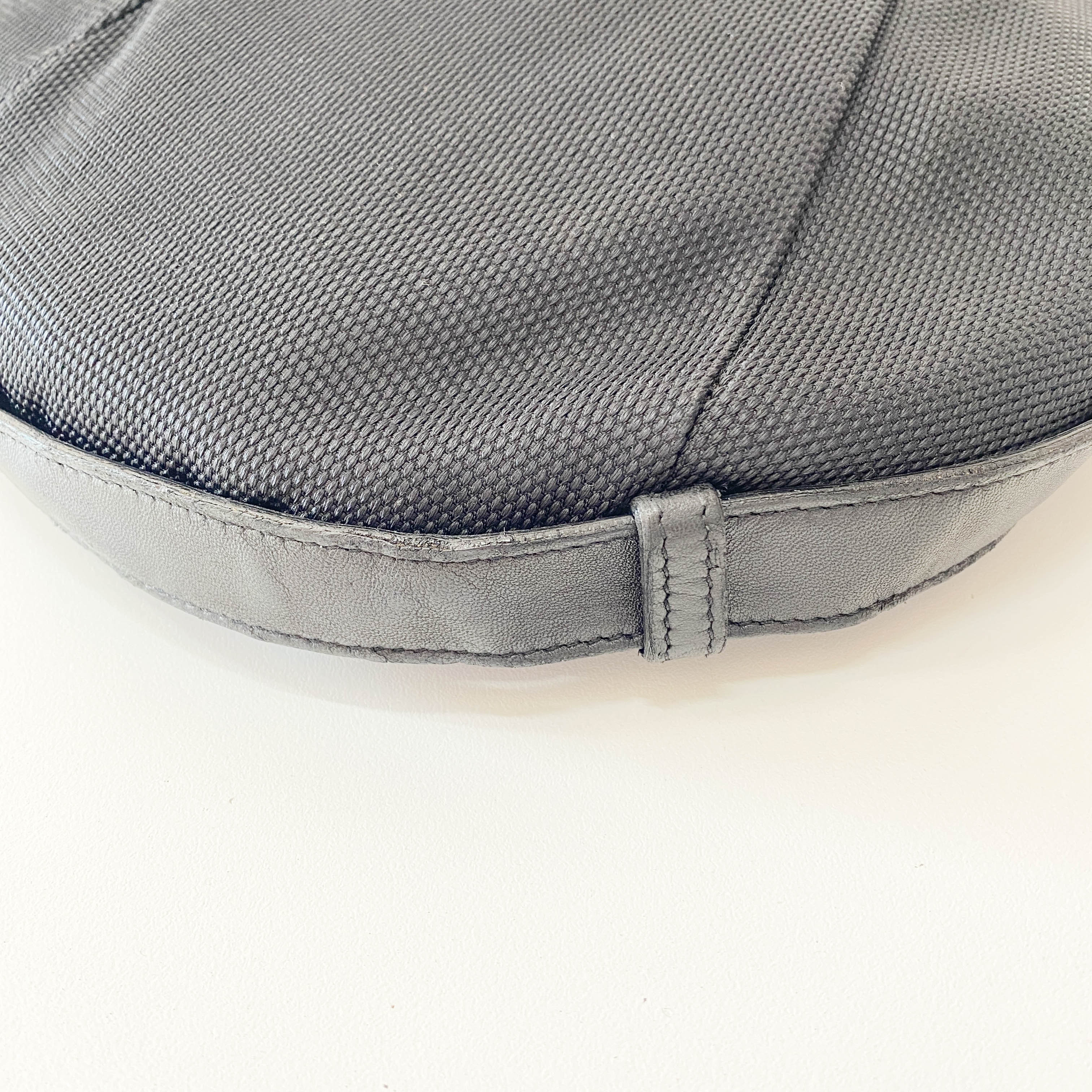 Mombasa Black Coated Canvas Shoulder Bag