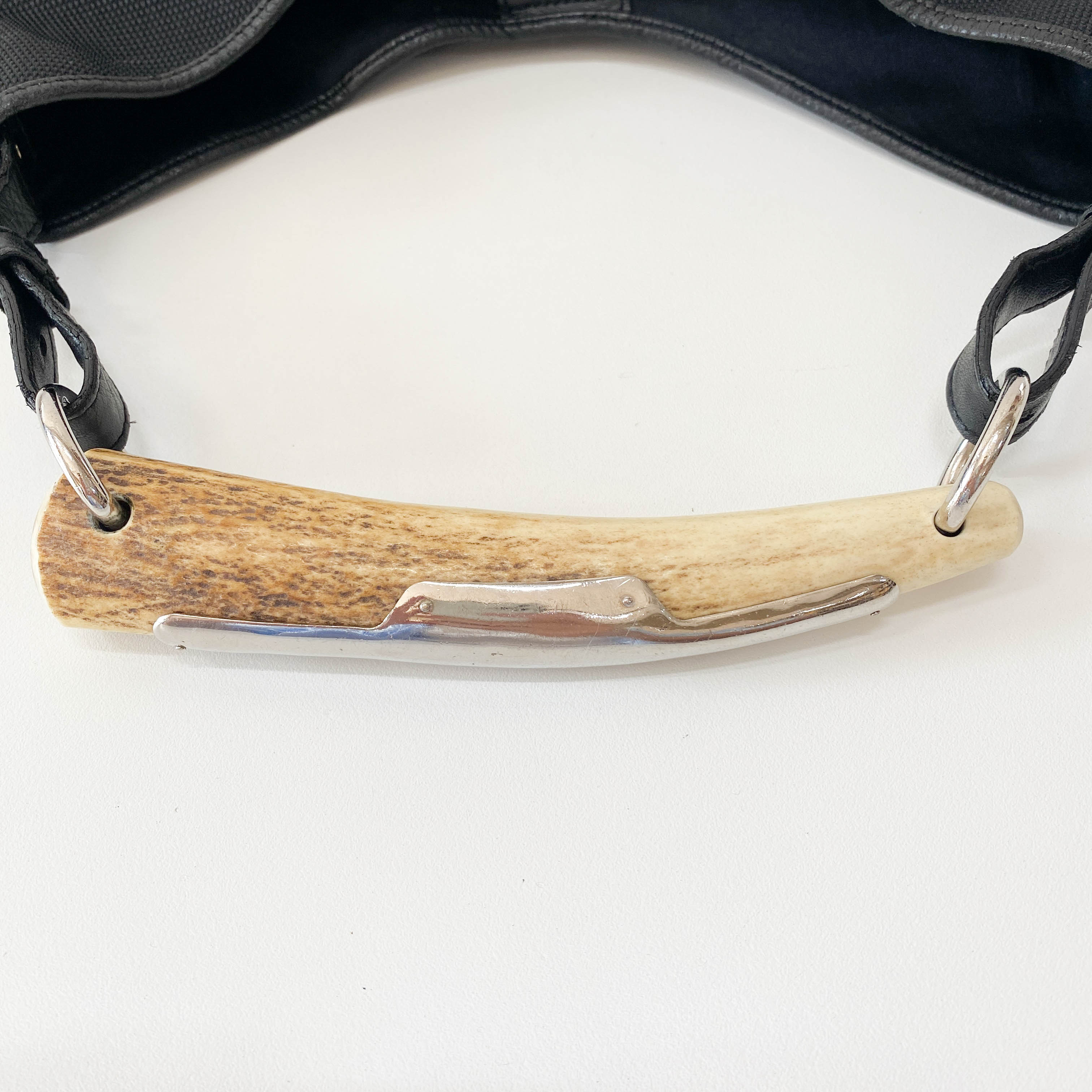 Mombasa Black Coated Canvas Shoulder Bag