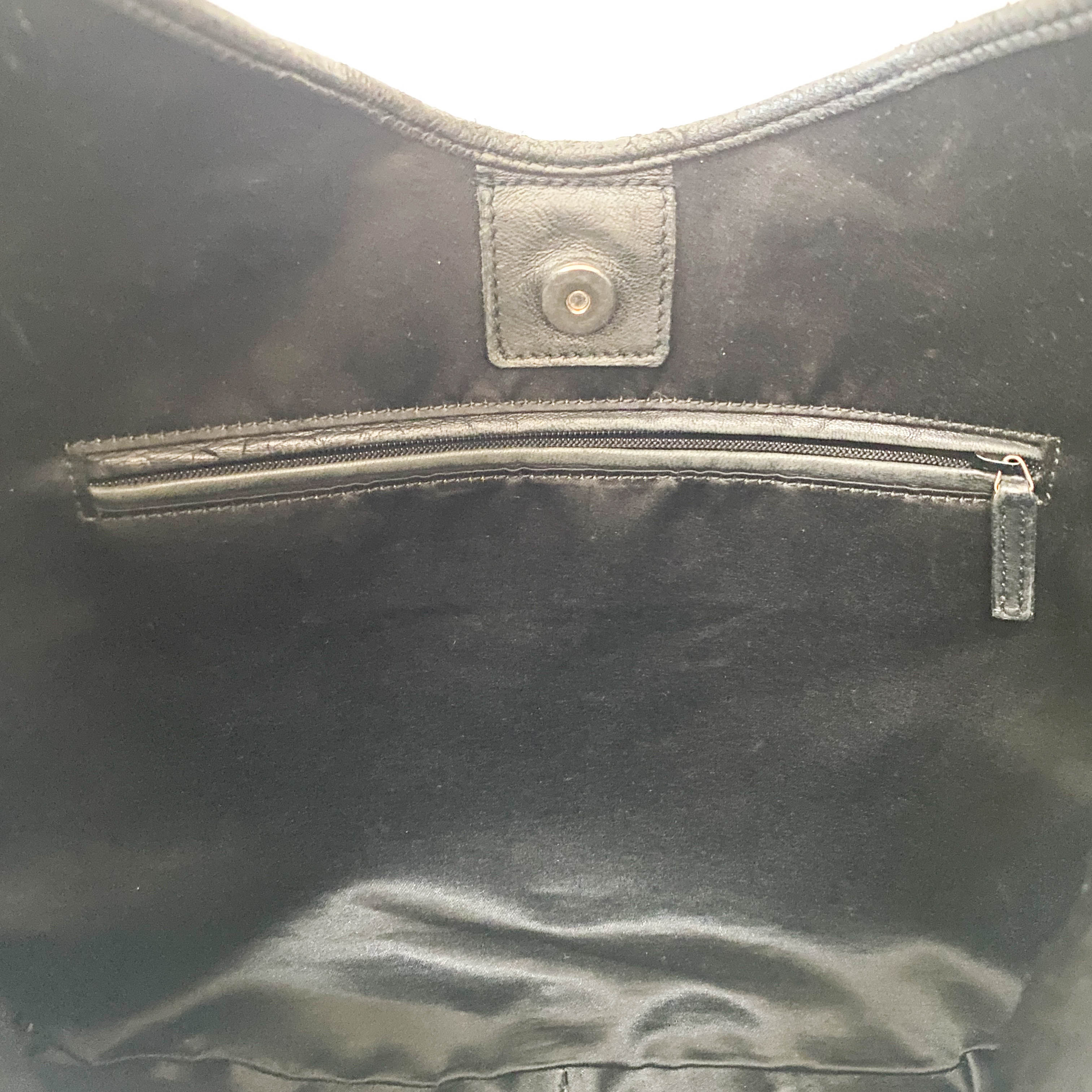 Mombasa Black Coated Canvas Shoulder Bag