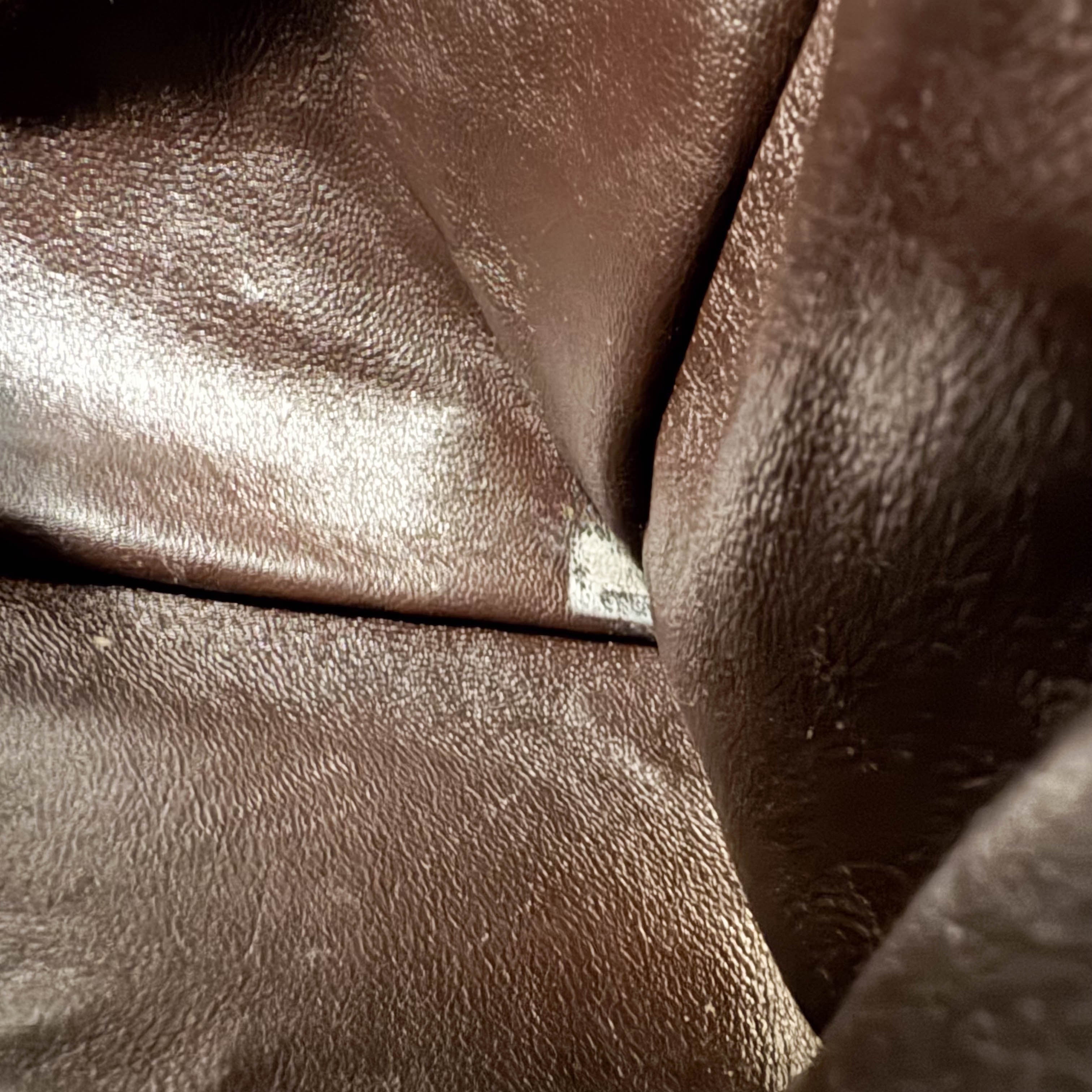 Matelassé Brown Suede Bag