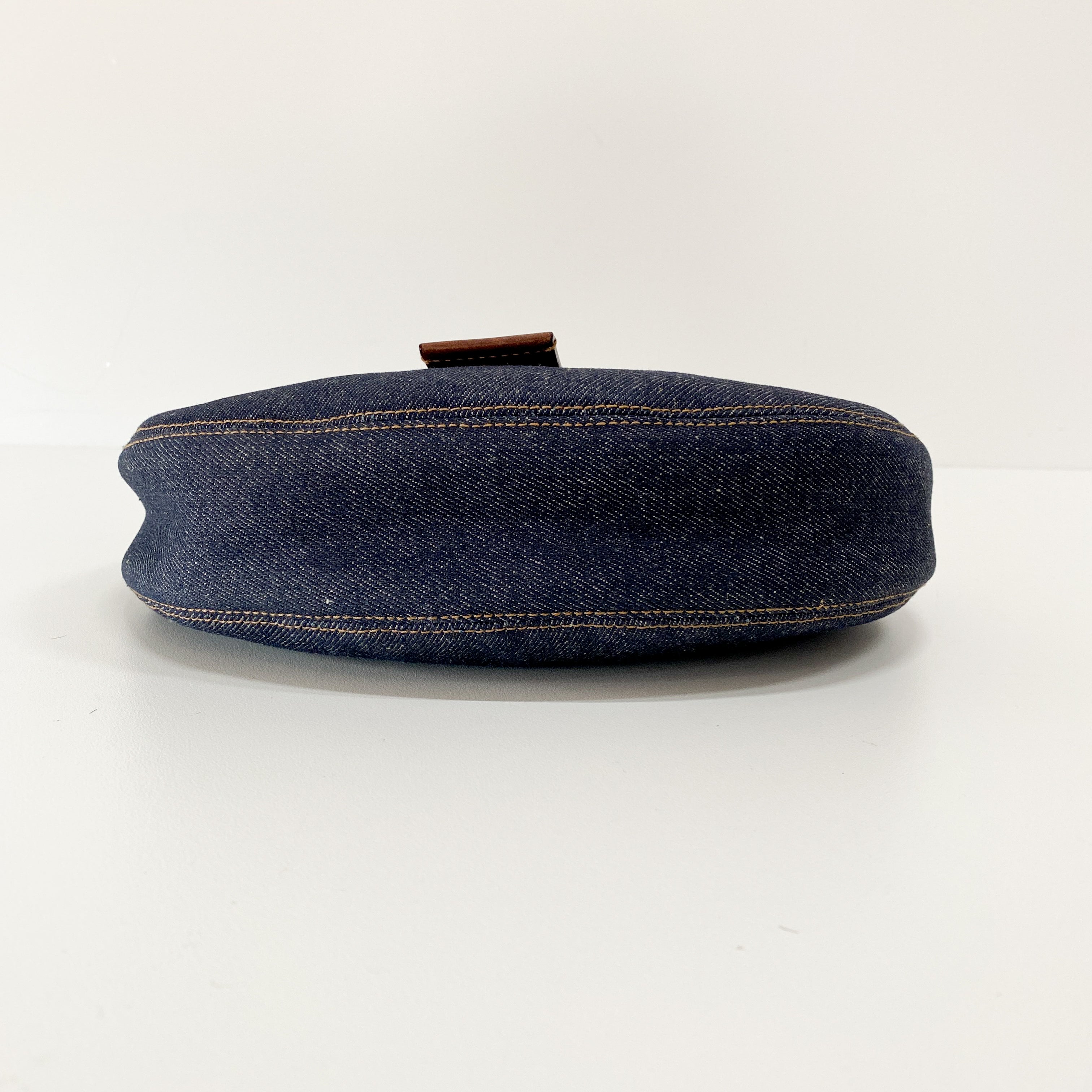 Half Moon Denim Shoulder Bag