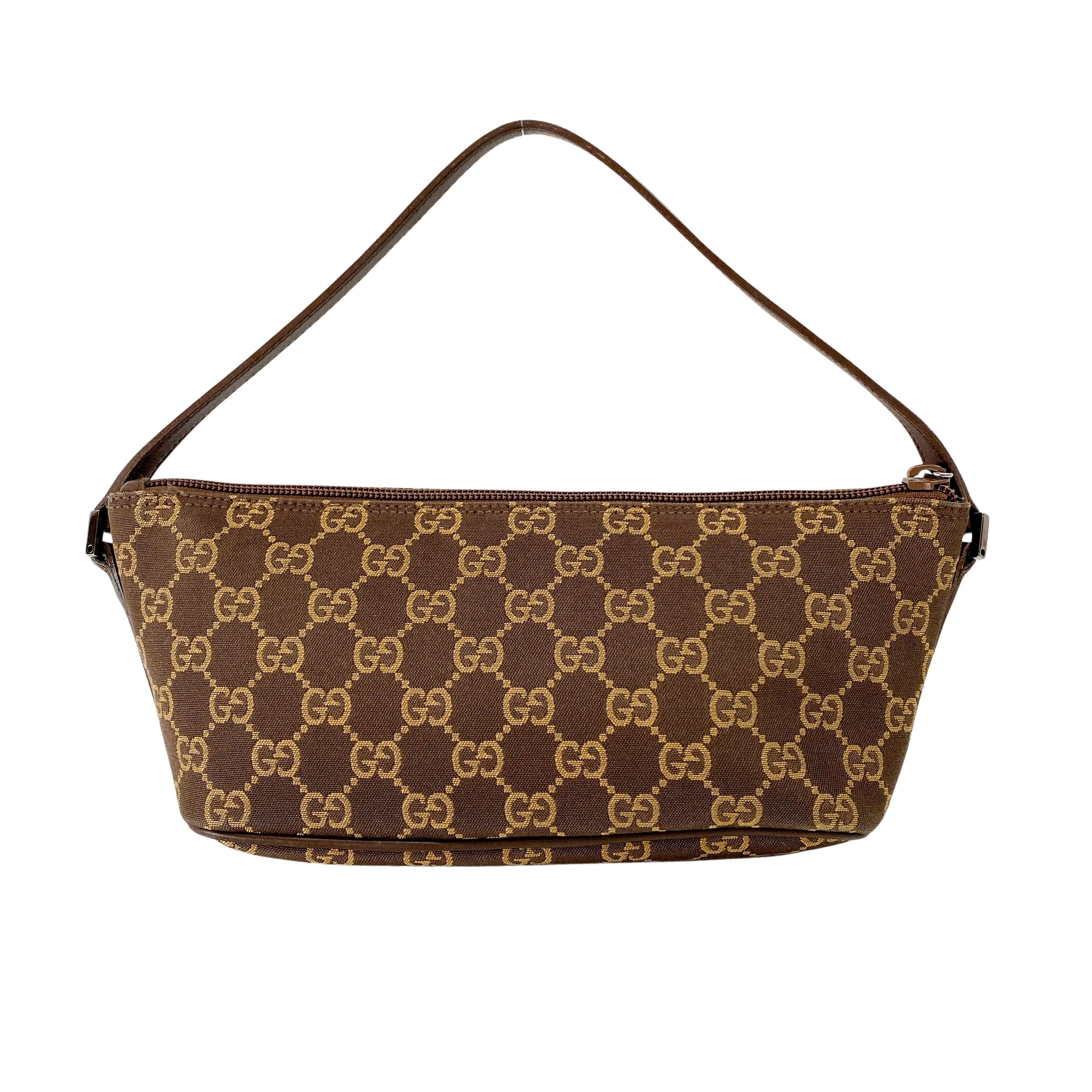Boat Brown GG Canvas Pouch