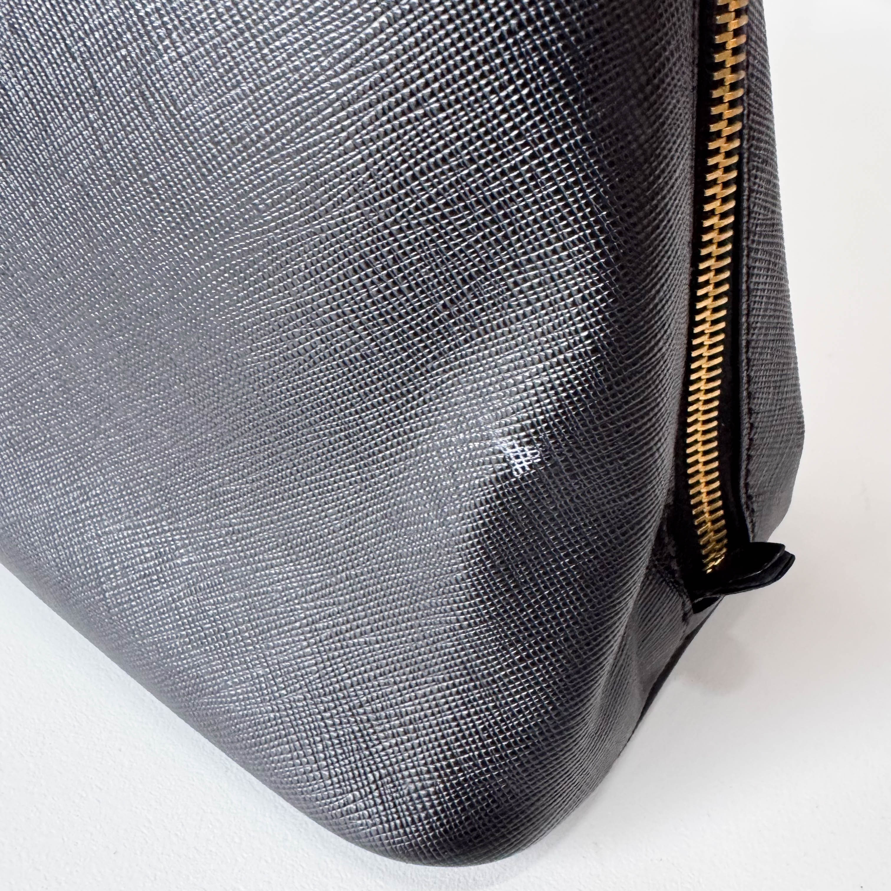 Saffiano Black Top Handle Bag