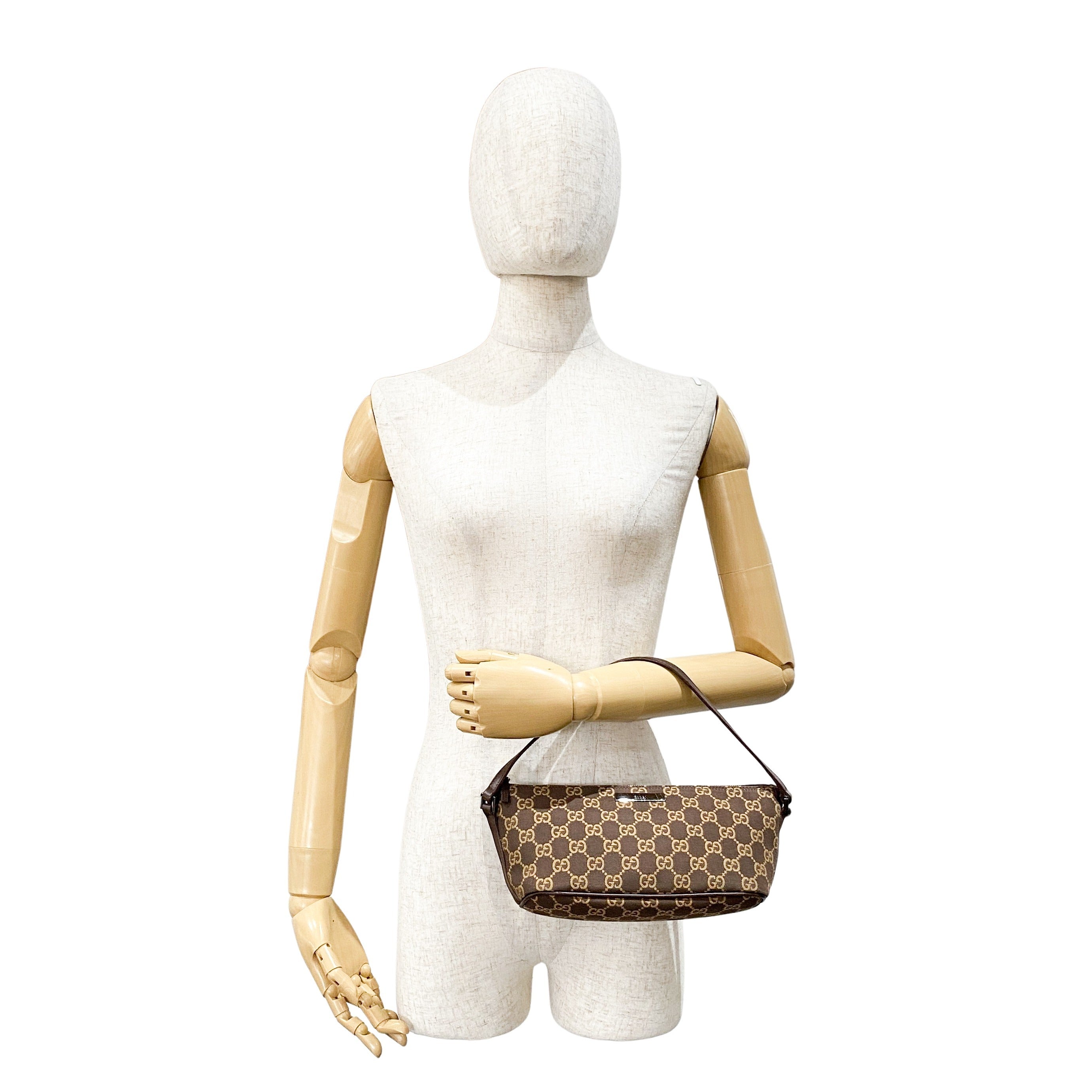 Boat Brown GG Canvas Pouch