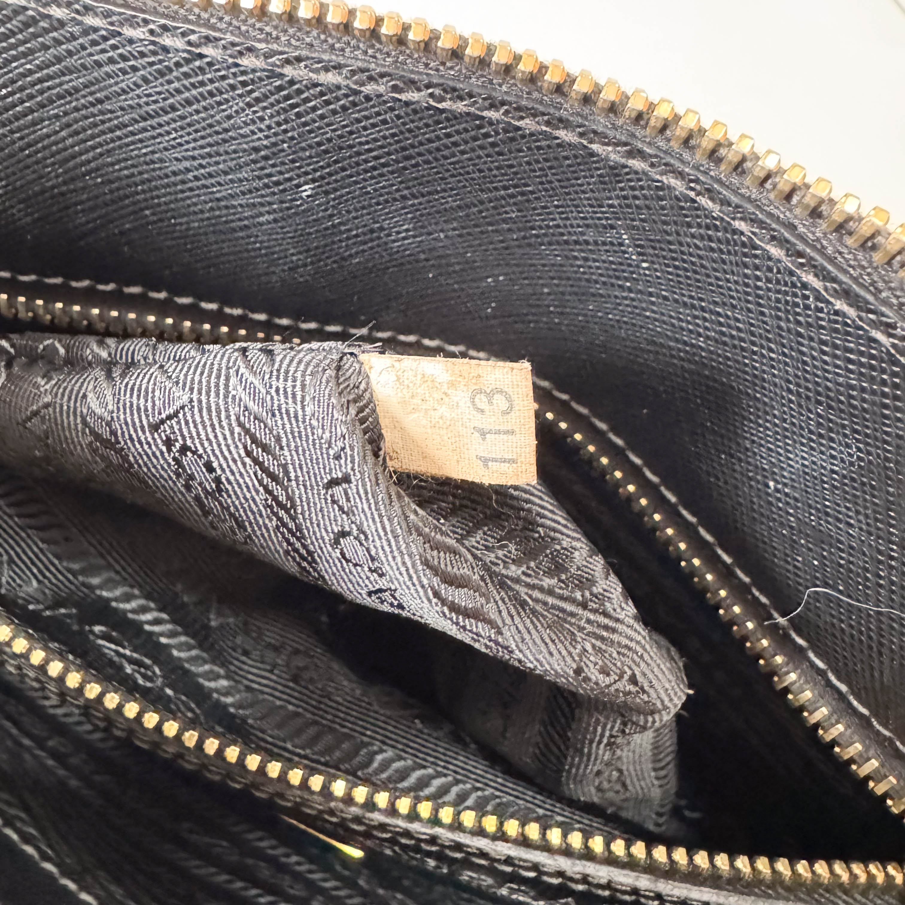 Saffiano Black Top Handle Bag