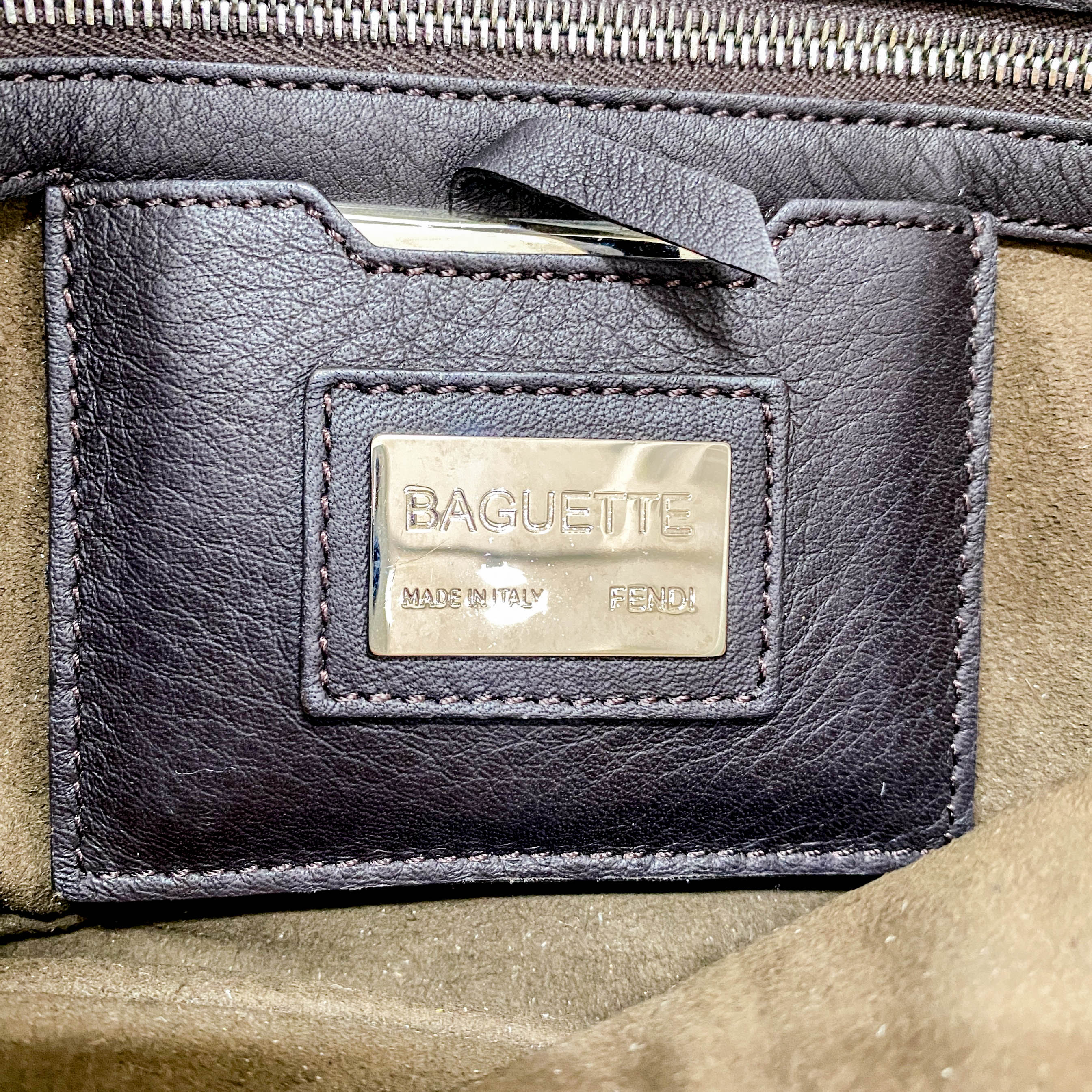 Baguette Brown & White Pony Hair Animal Print Shoulder Bag