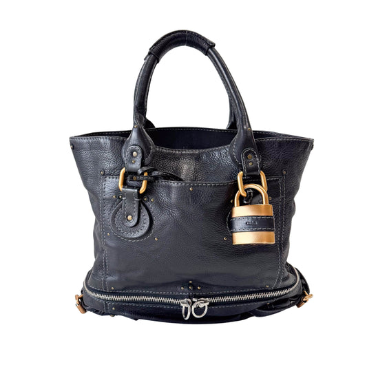 Paddington Black Leather Shoulder Bag