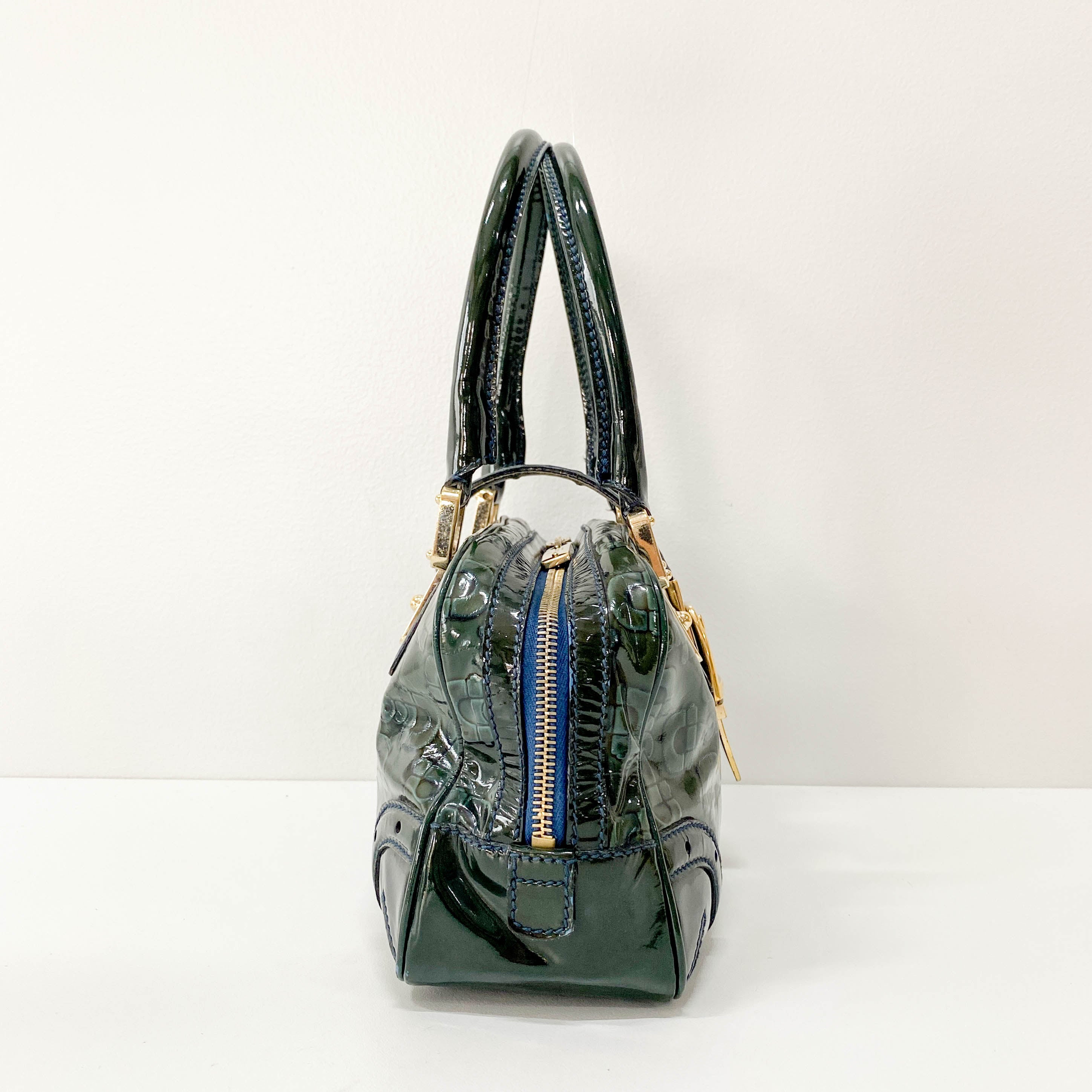 Green Leather Vintage Handbag