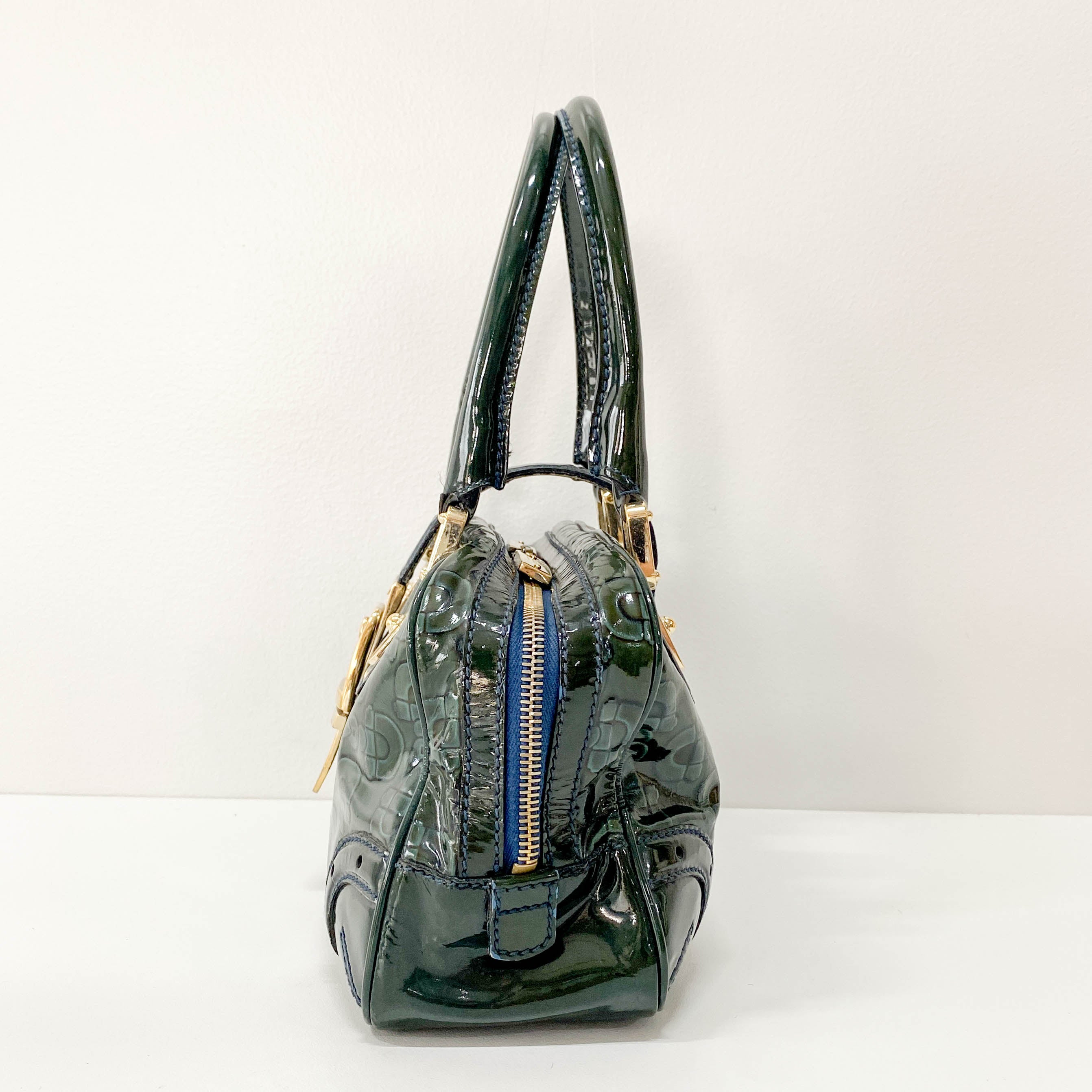 Green Leather Vintage Handbag