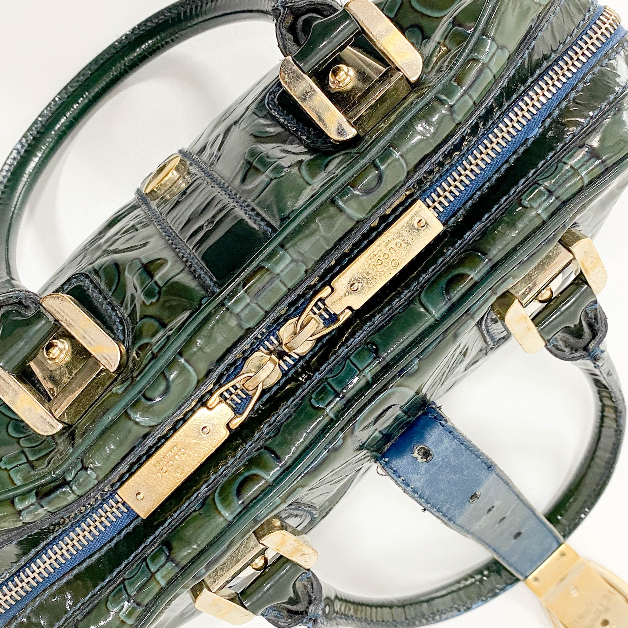 Green Leather Vintage Handbag