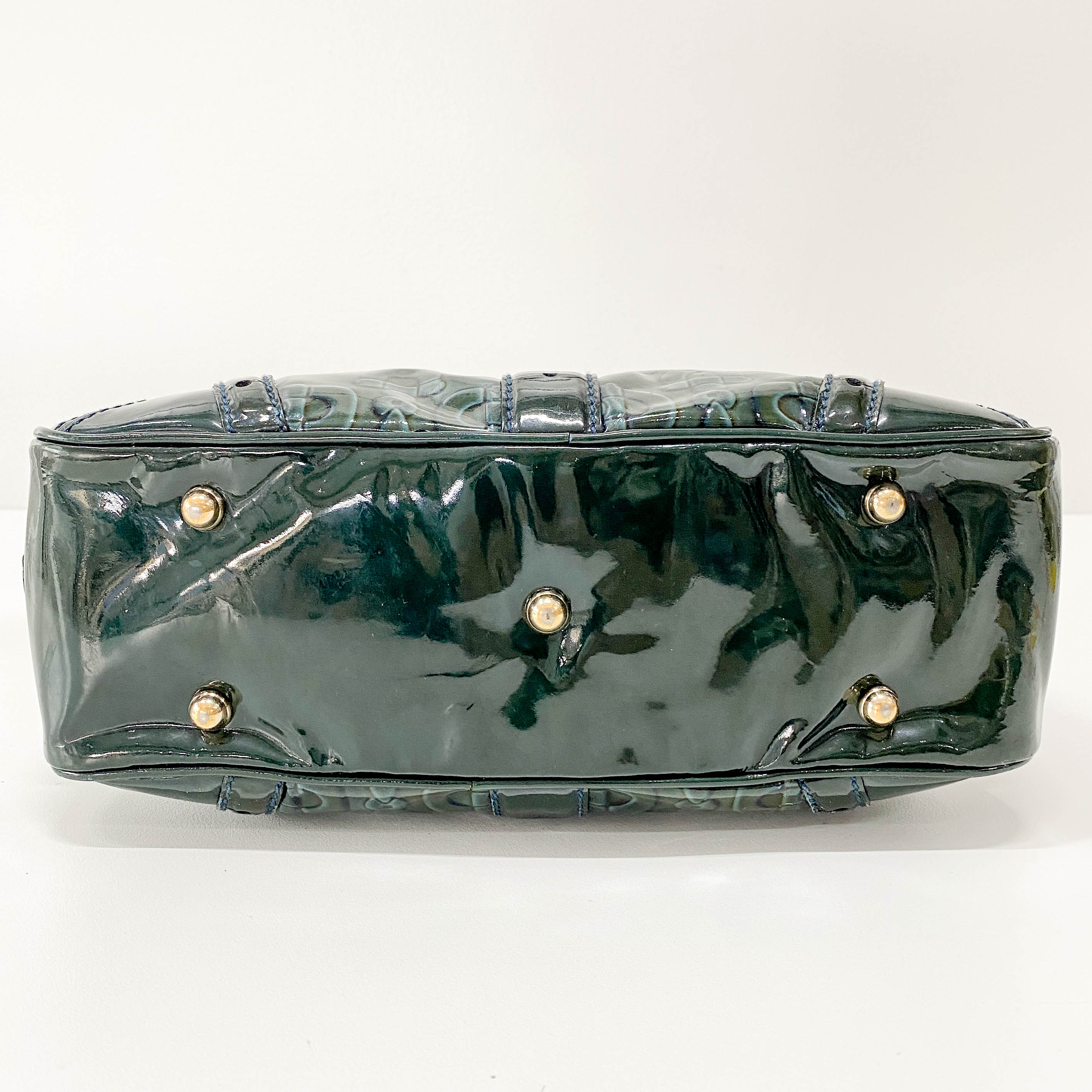 Green Leather Vintage Handbag