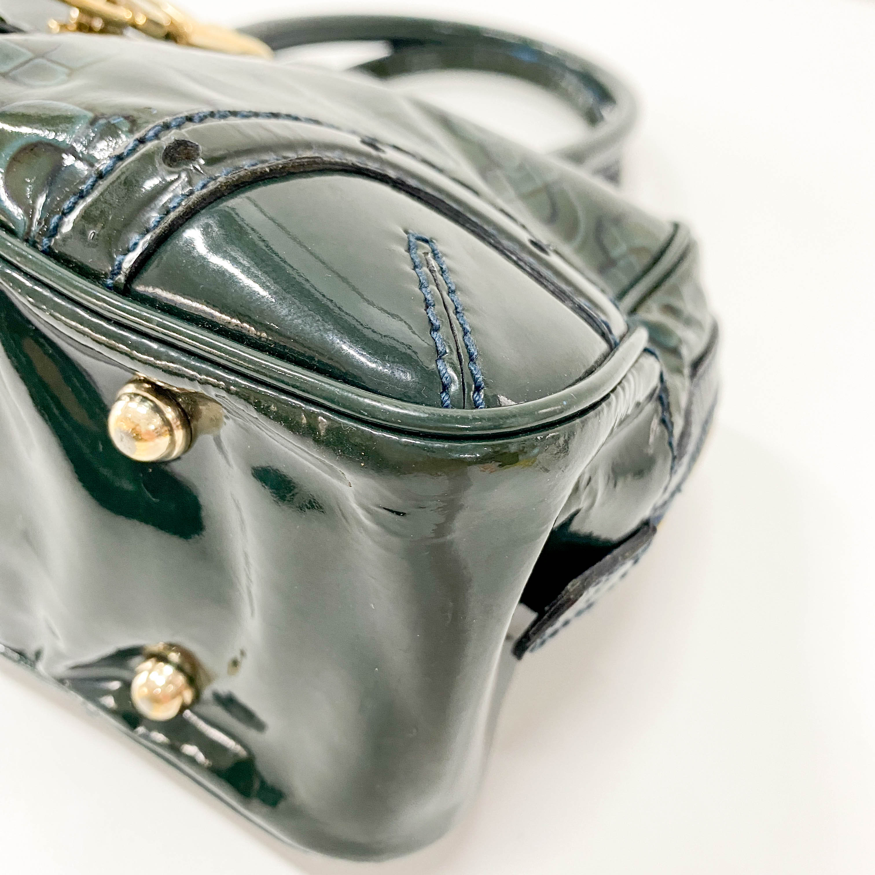 Green Leather Vintage Handbag