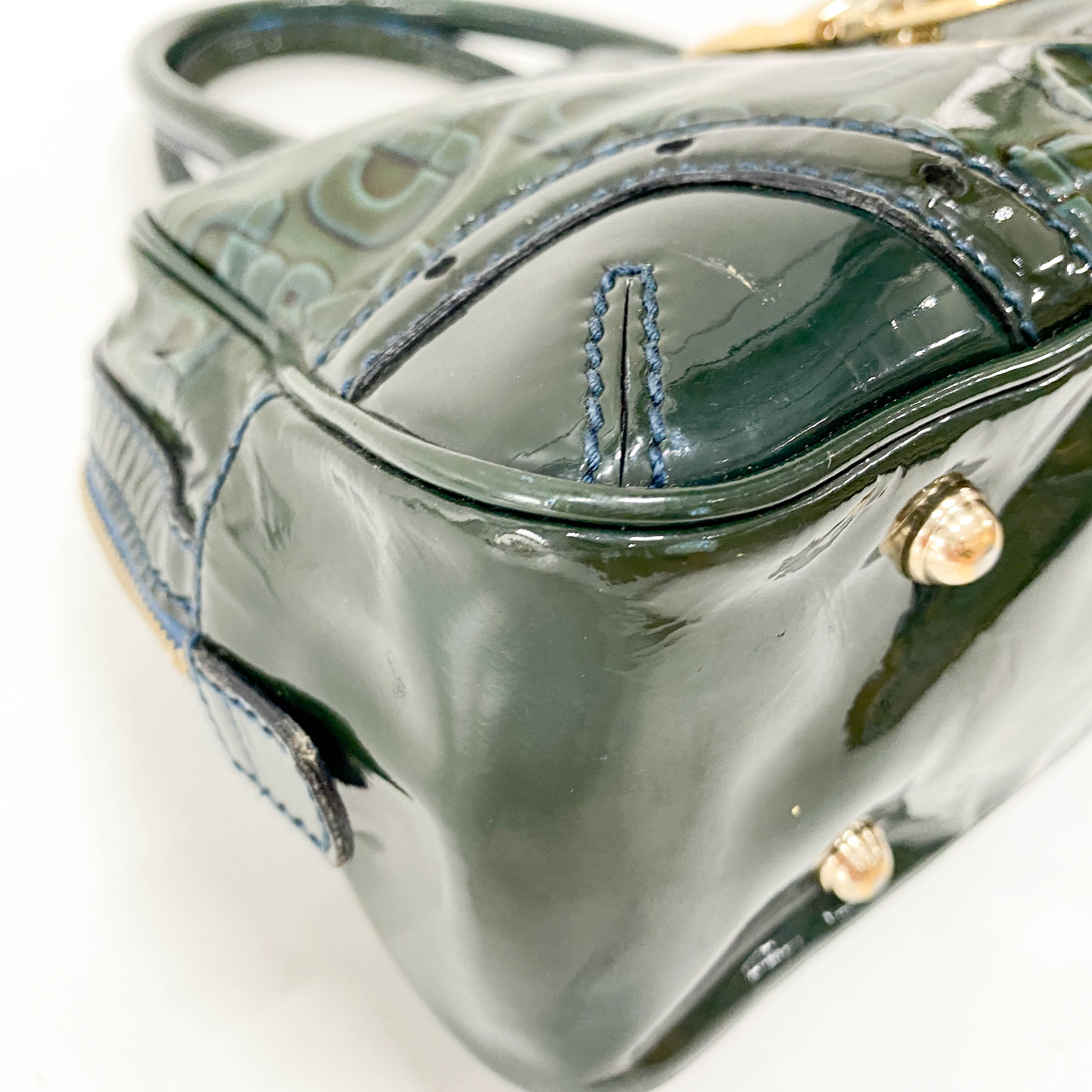 Green Leather Vintage Handbag
