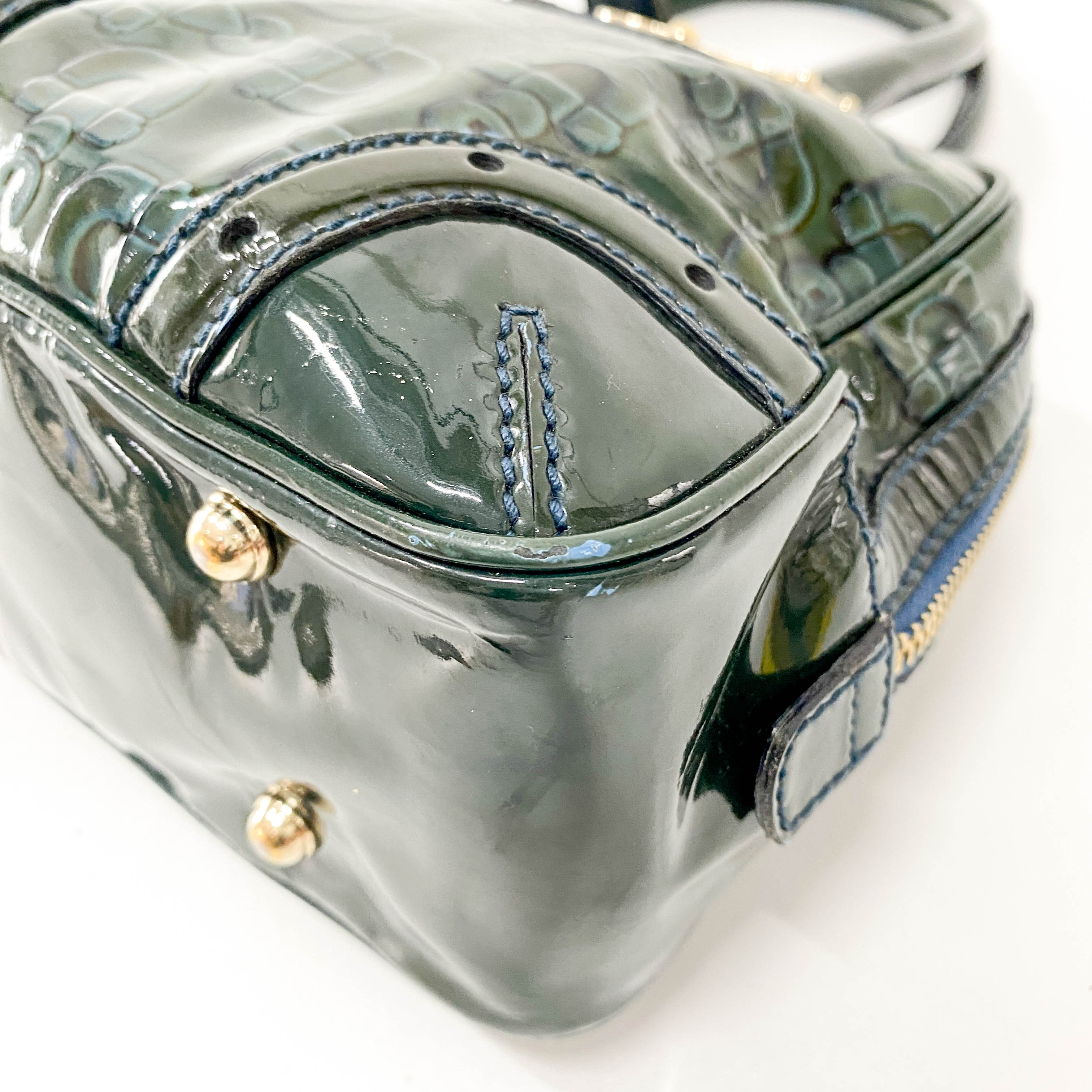 Green Leather Vintage Handbag