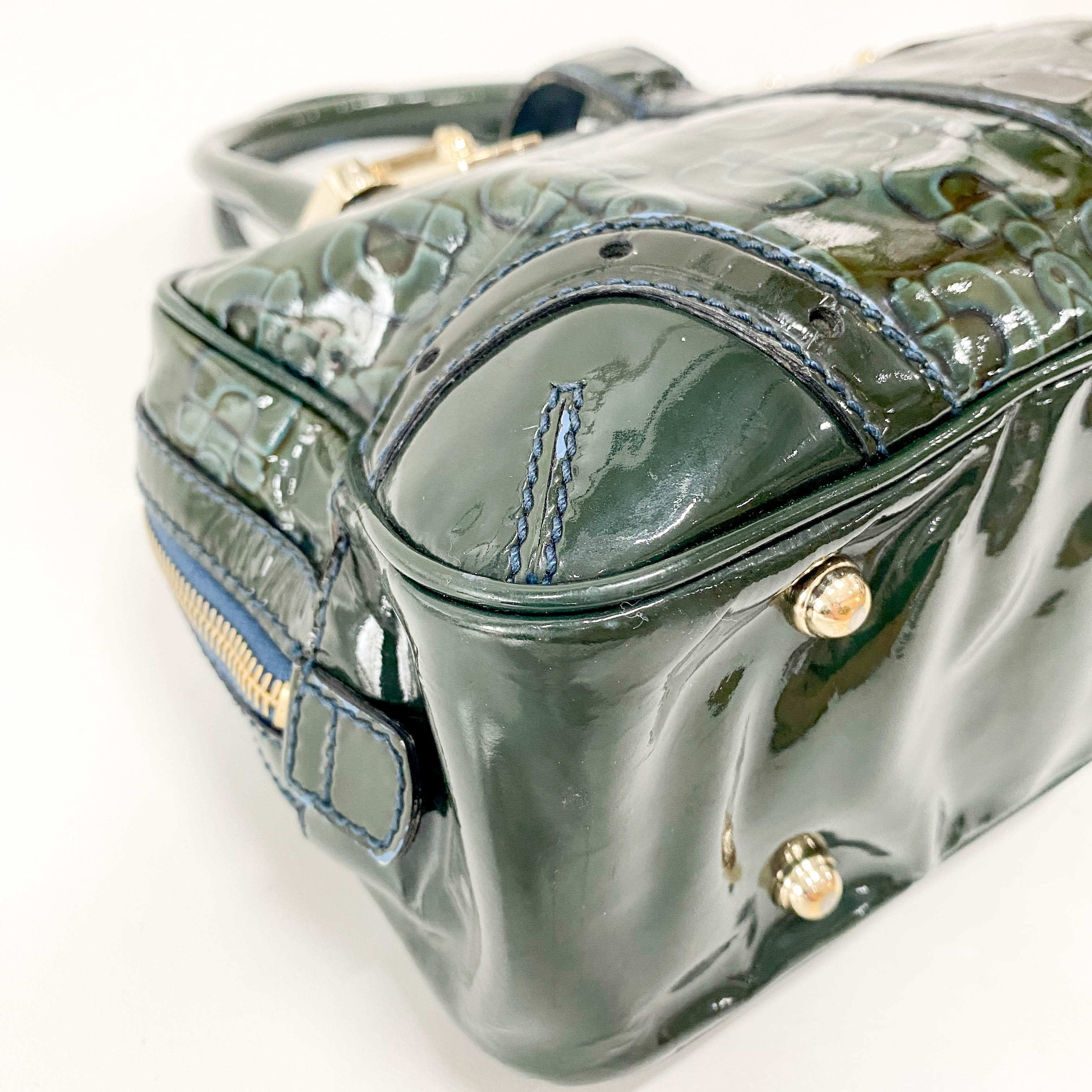 Green Leather Vintage Handbag