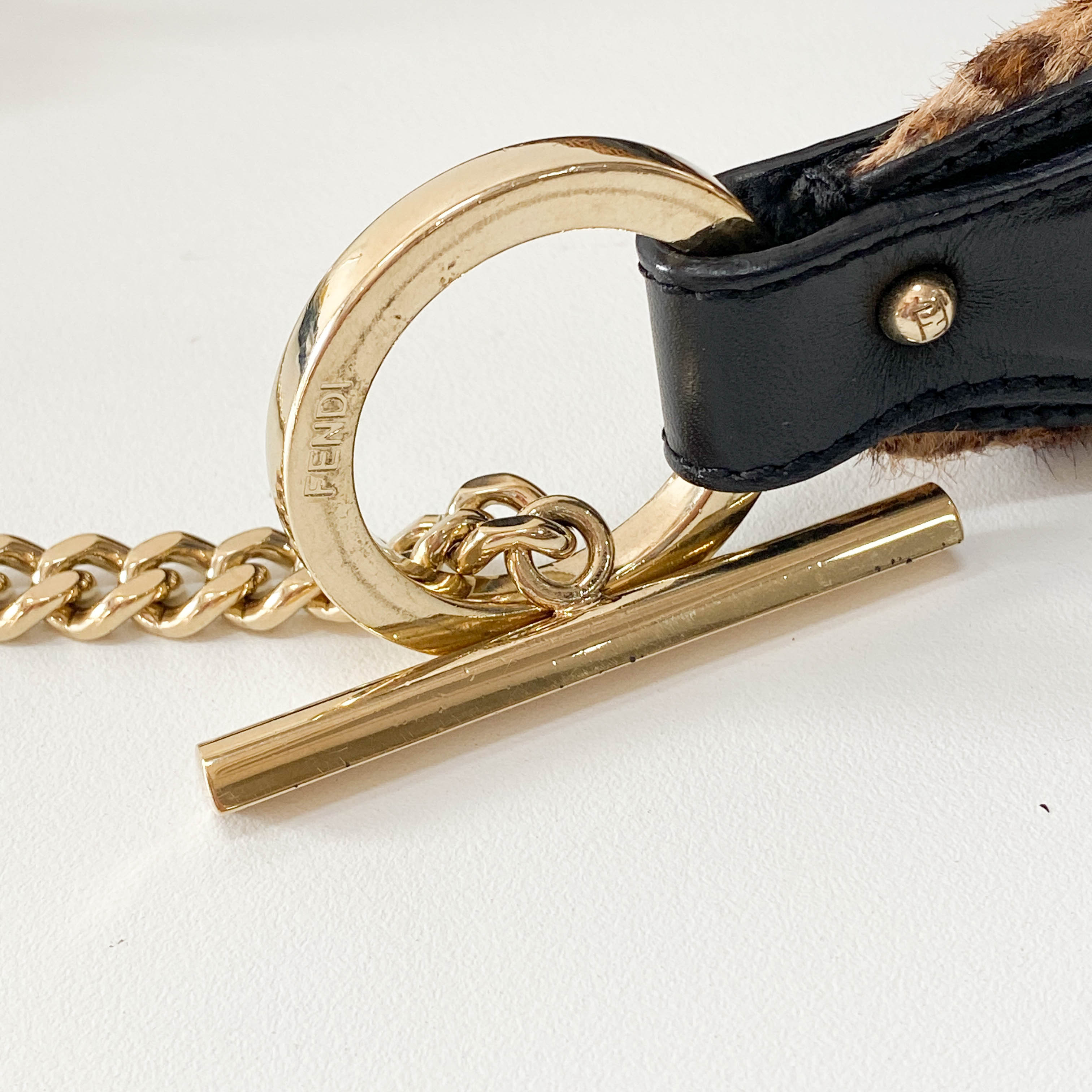 Yellow Leopard Print Pony Hair Shoulder Bag