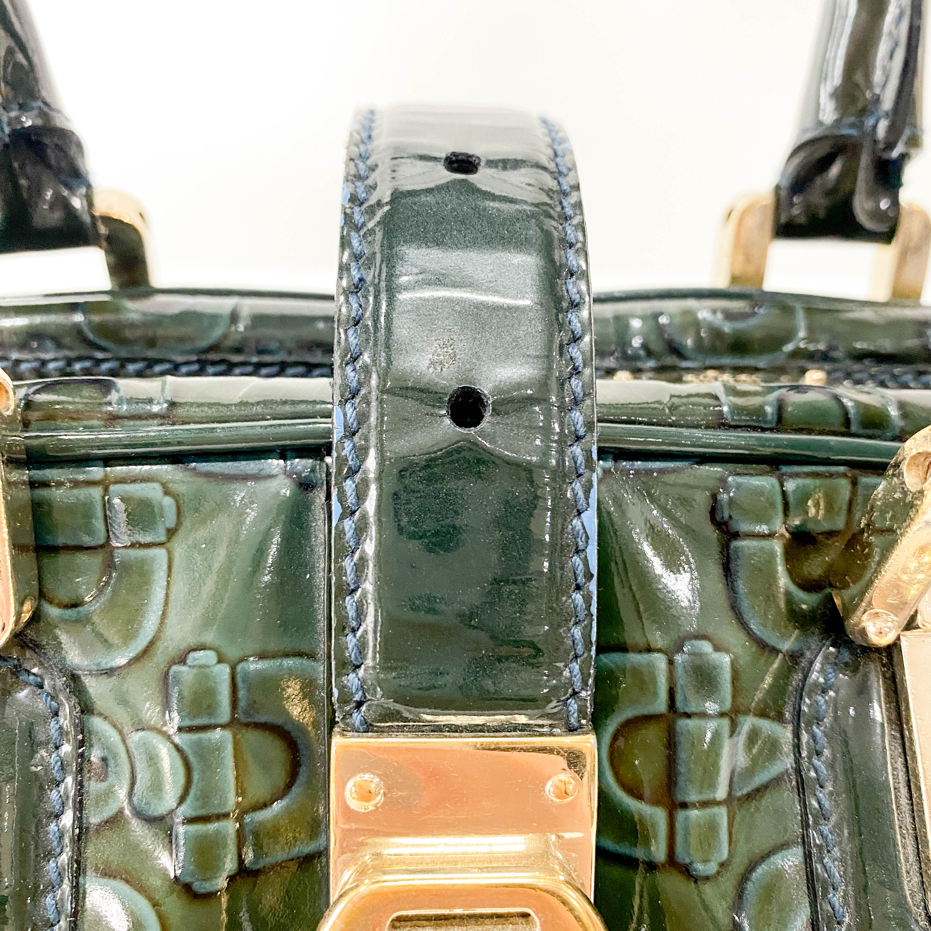 Green Leather Vintage Handbag