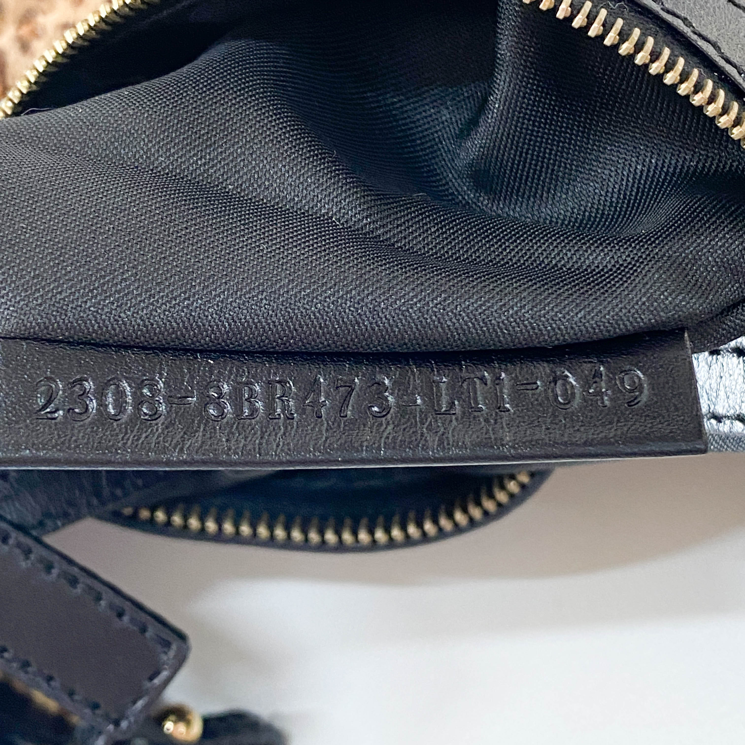 Yellow Leopard Print Pony Hair Shoulder Bag