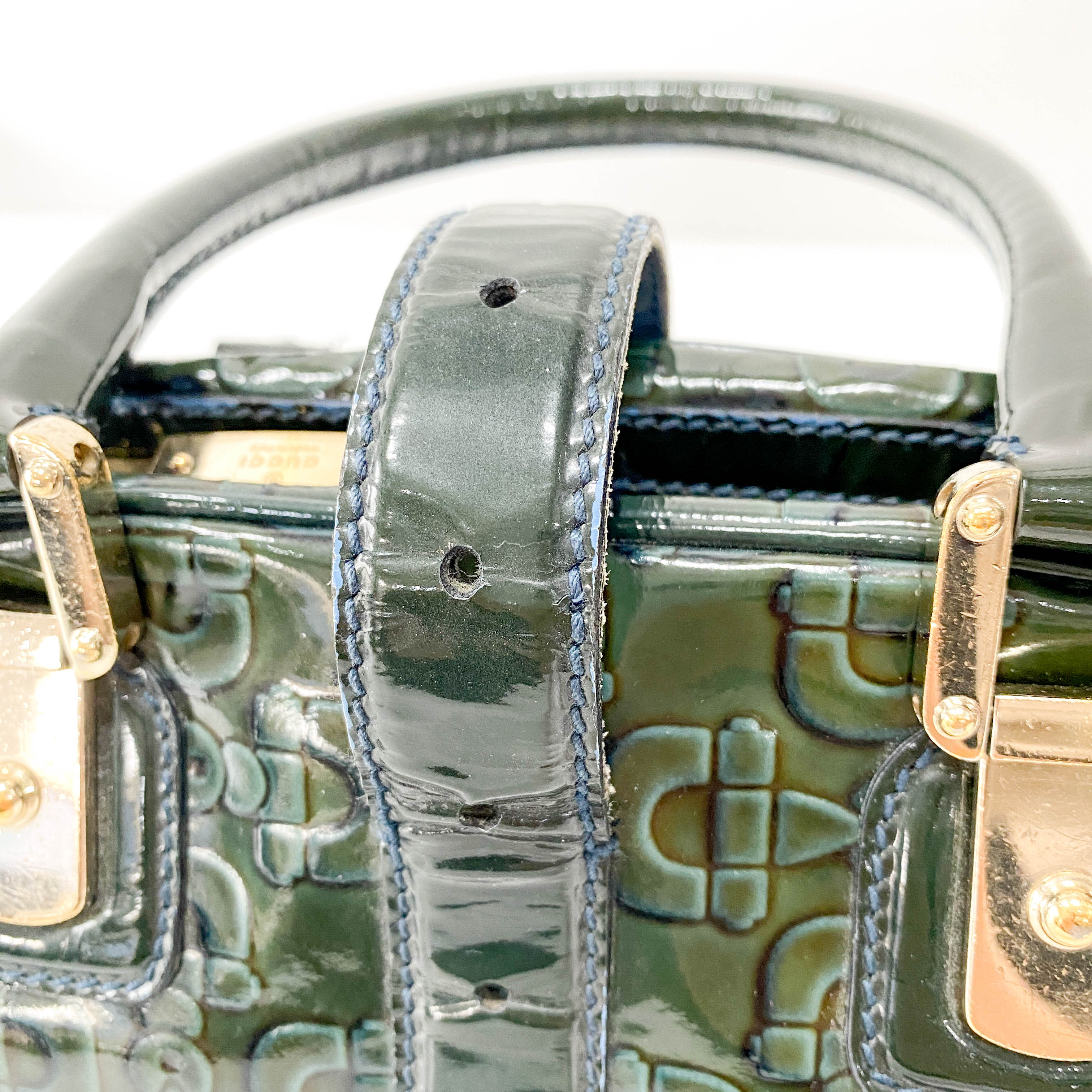 Green Leather Vintage Handbag