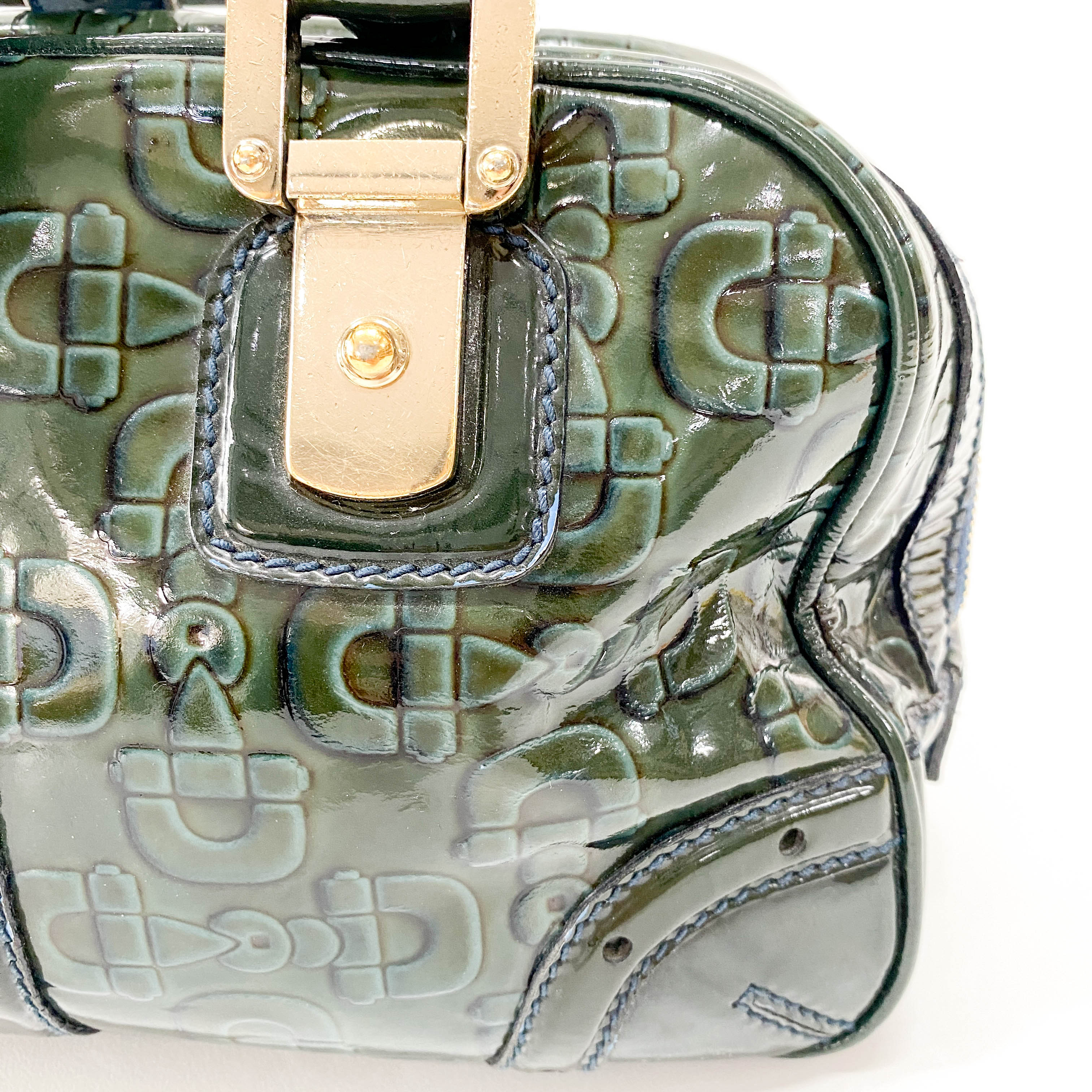 Green Leather Vintage Handbag