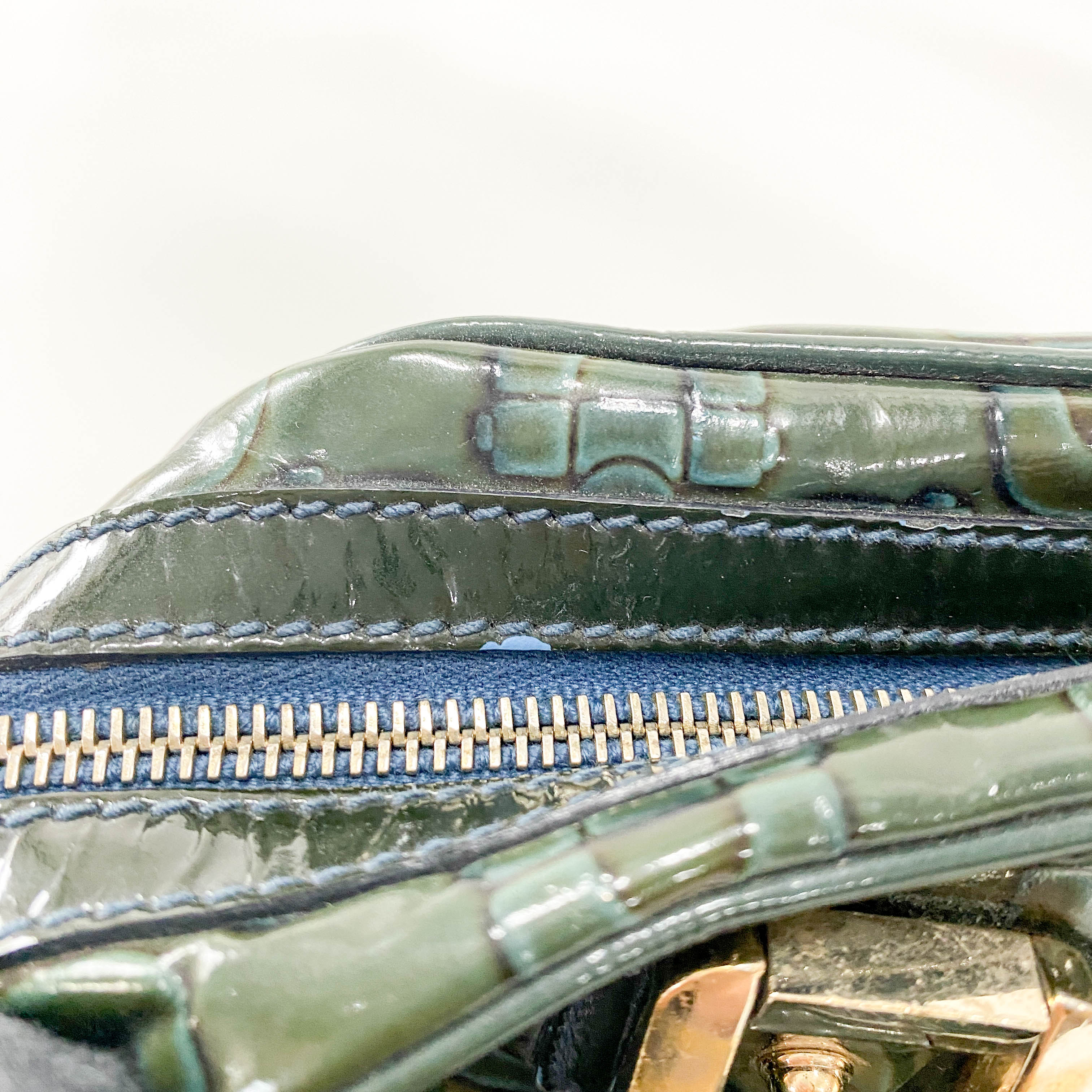 Green Leather Vintage Handbag