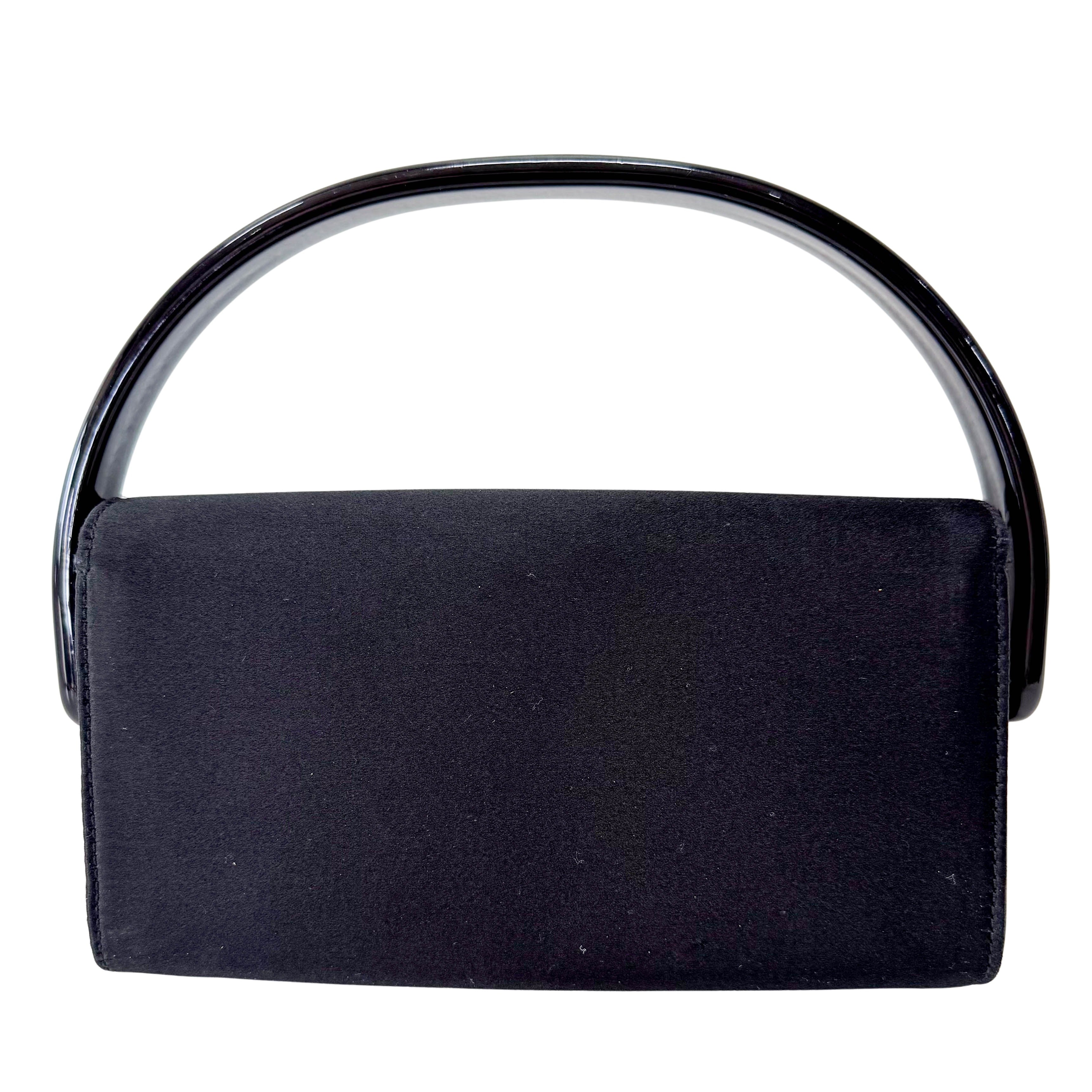 Satin Mini Black Handbag
