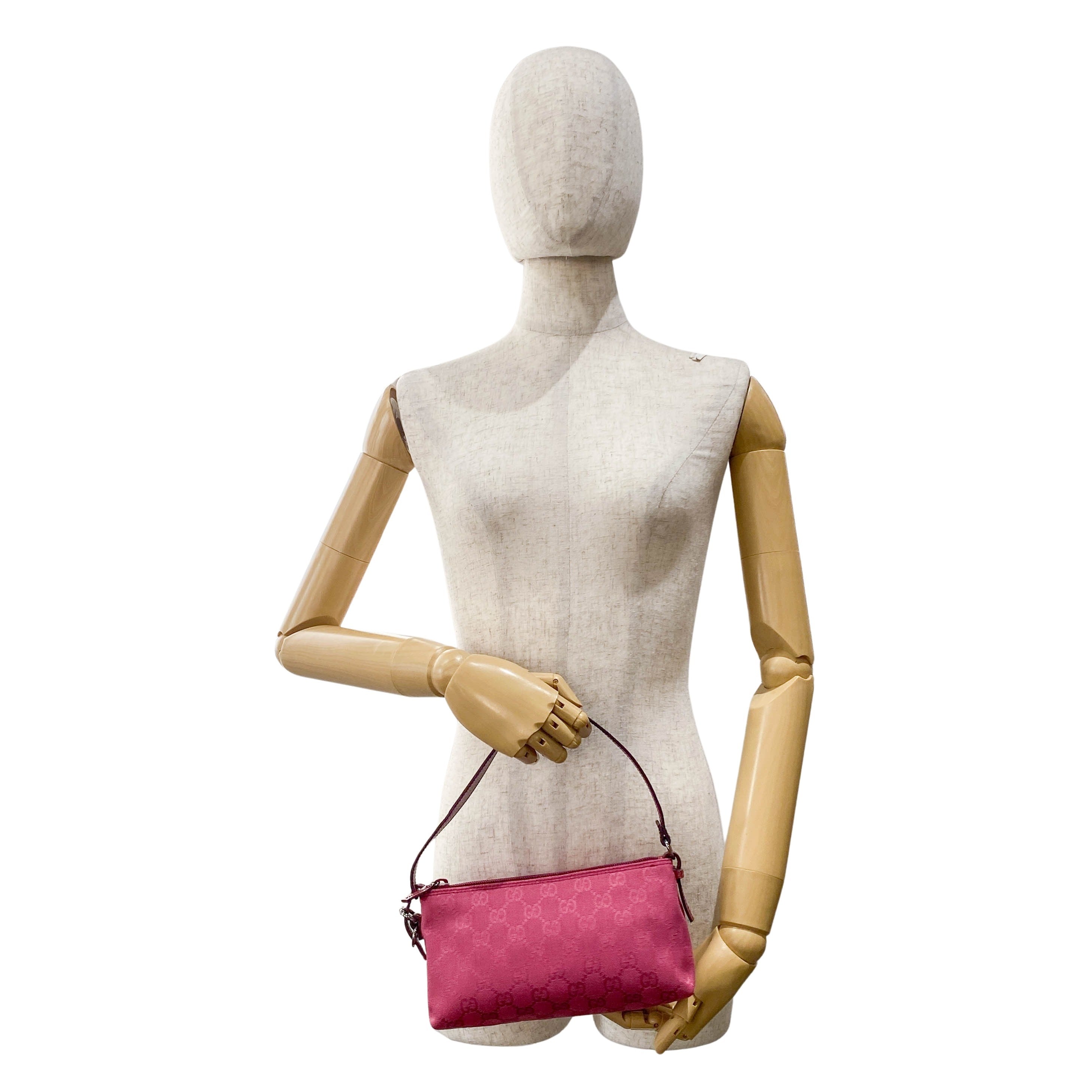 Pink Canvas Pouch Mini Handbag