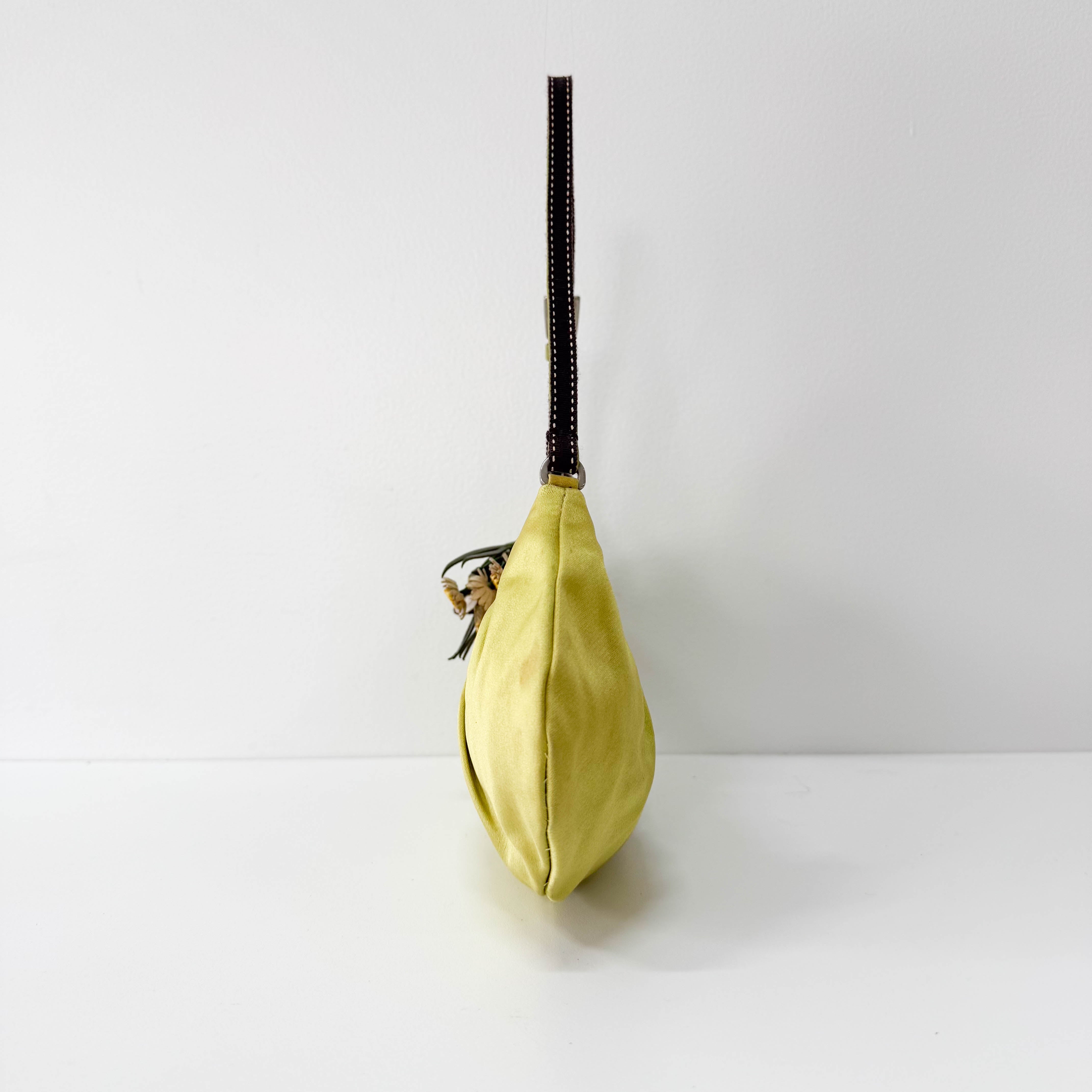 Satin Green Hobo Shoulder Bag