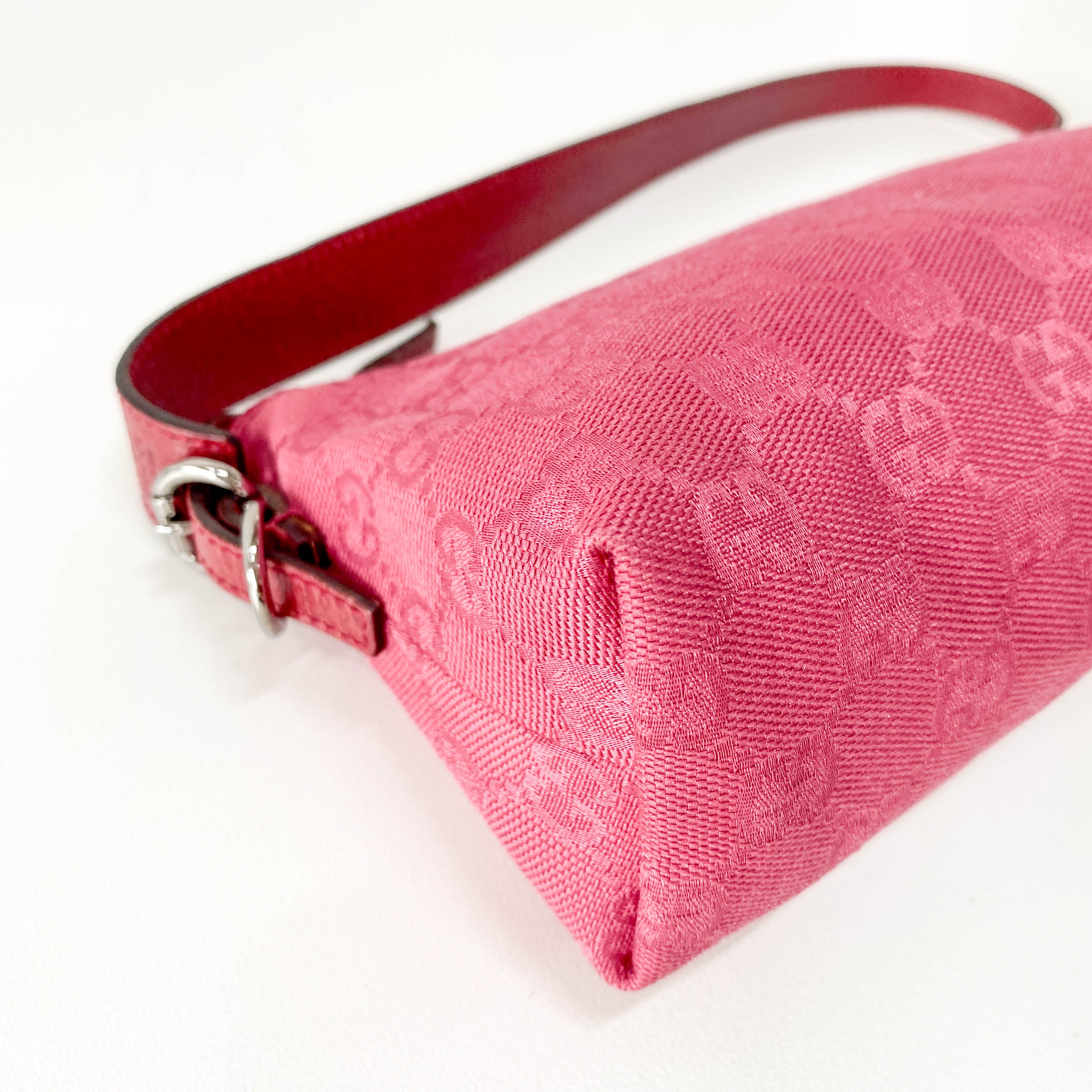 Pink Canvas Pouch Mini Handbag