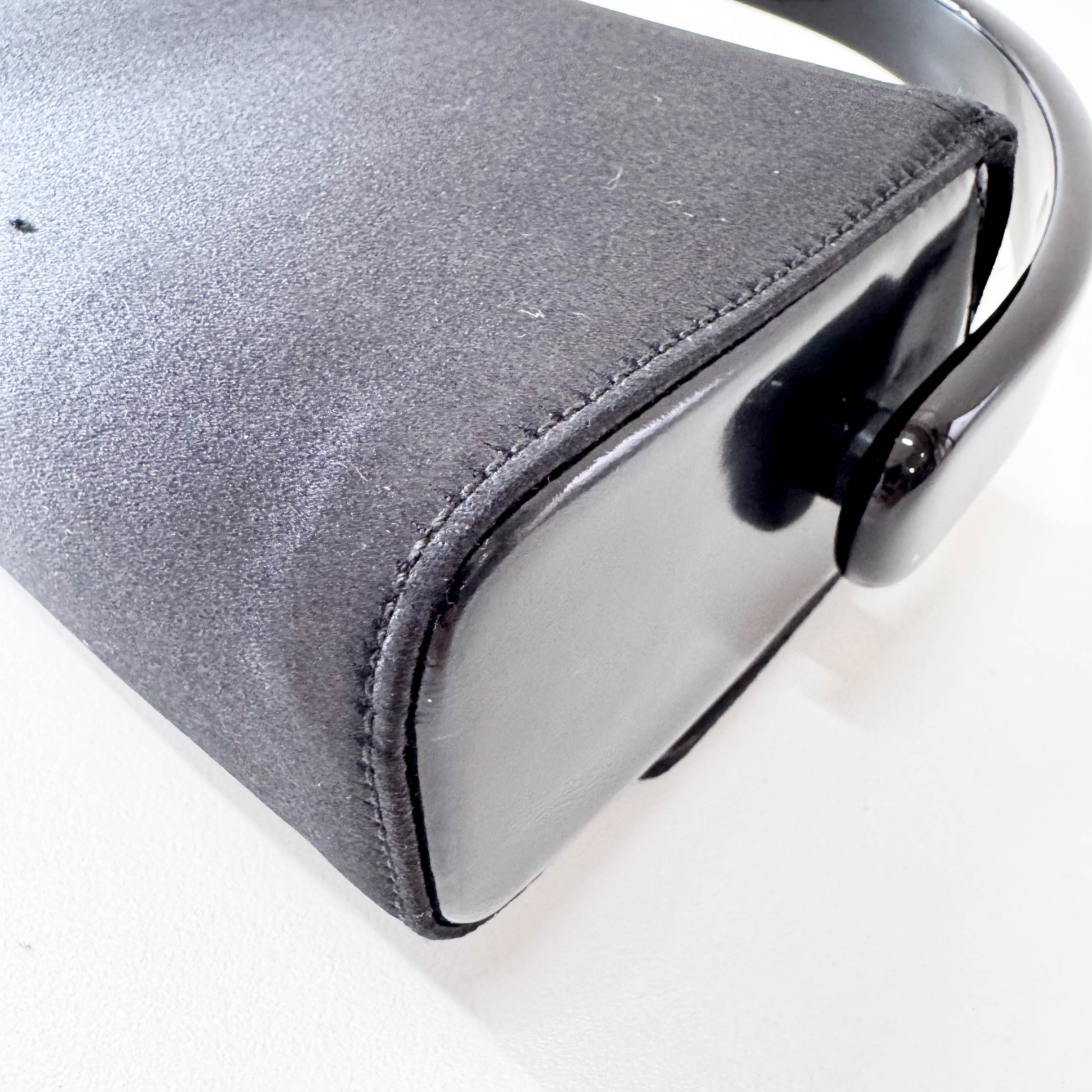 Satin Mini Black Handbag