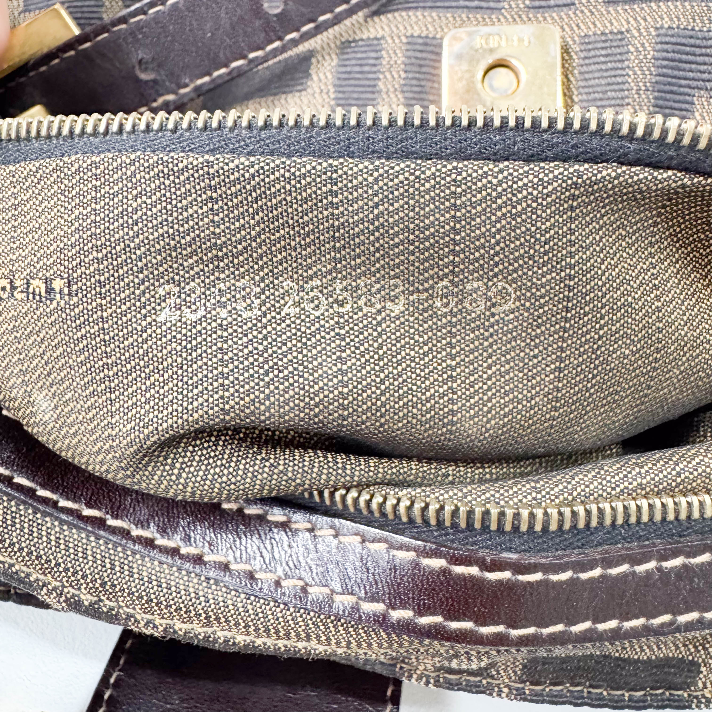 Zucca Brown Canvas Shoulder Bag