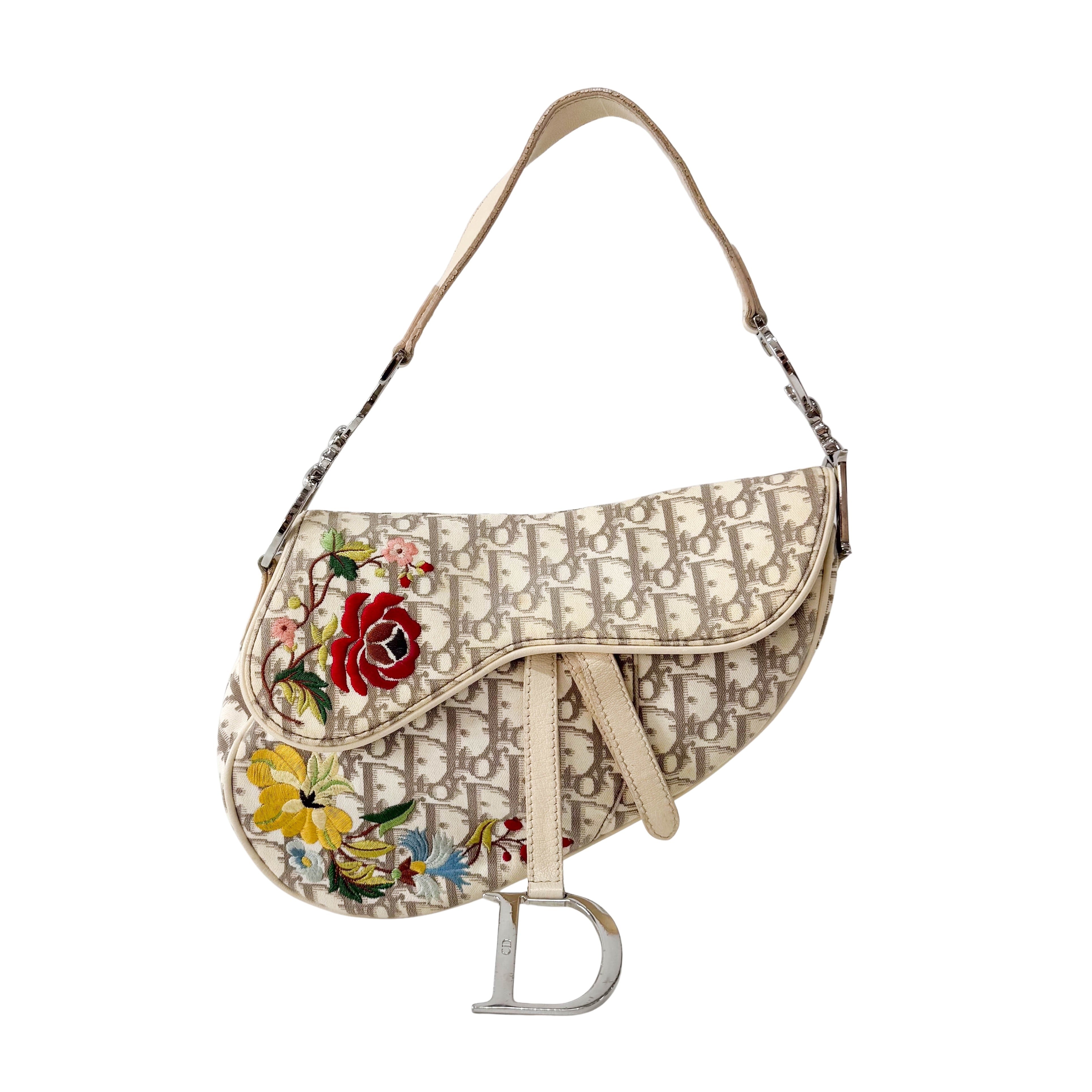 Trotter Flower Embroidery Saddle Bag