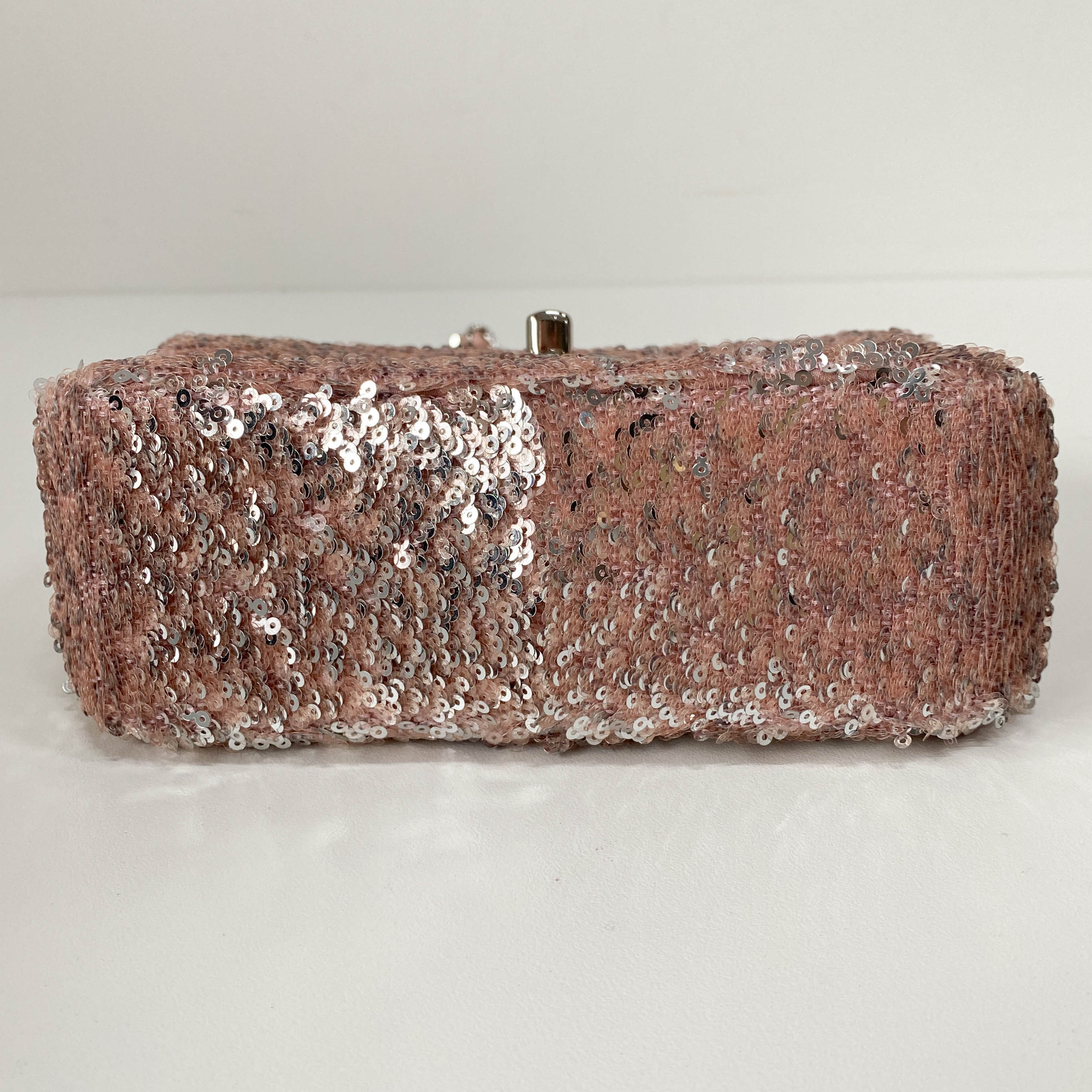 Timeless Classic Mini Pink Sequin Shoulder Bag