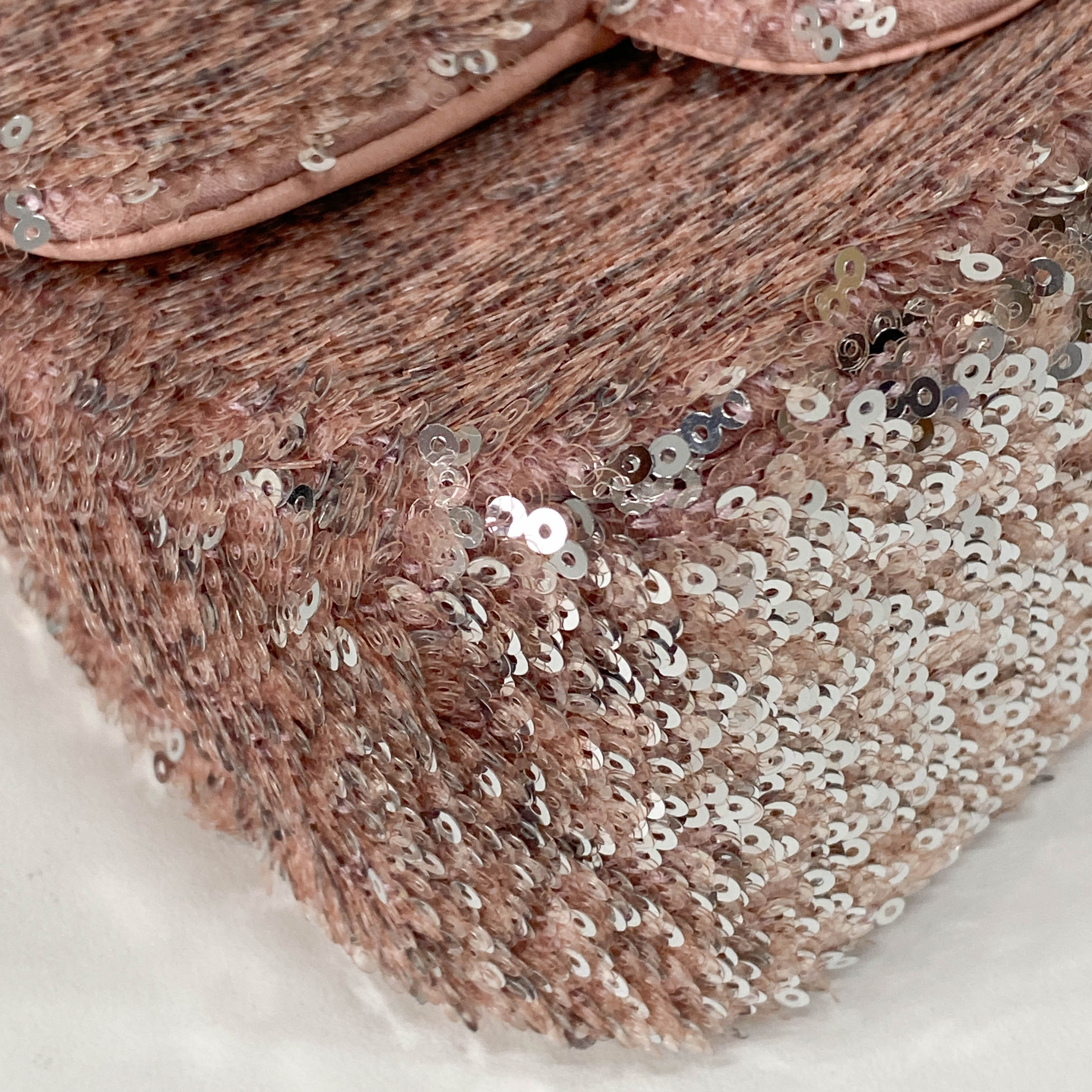 Timeless Classic Mini Pink Sequin Shoulder Bag