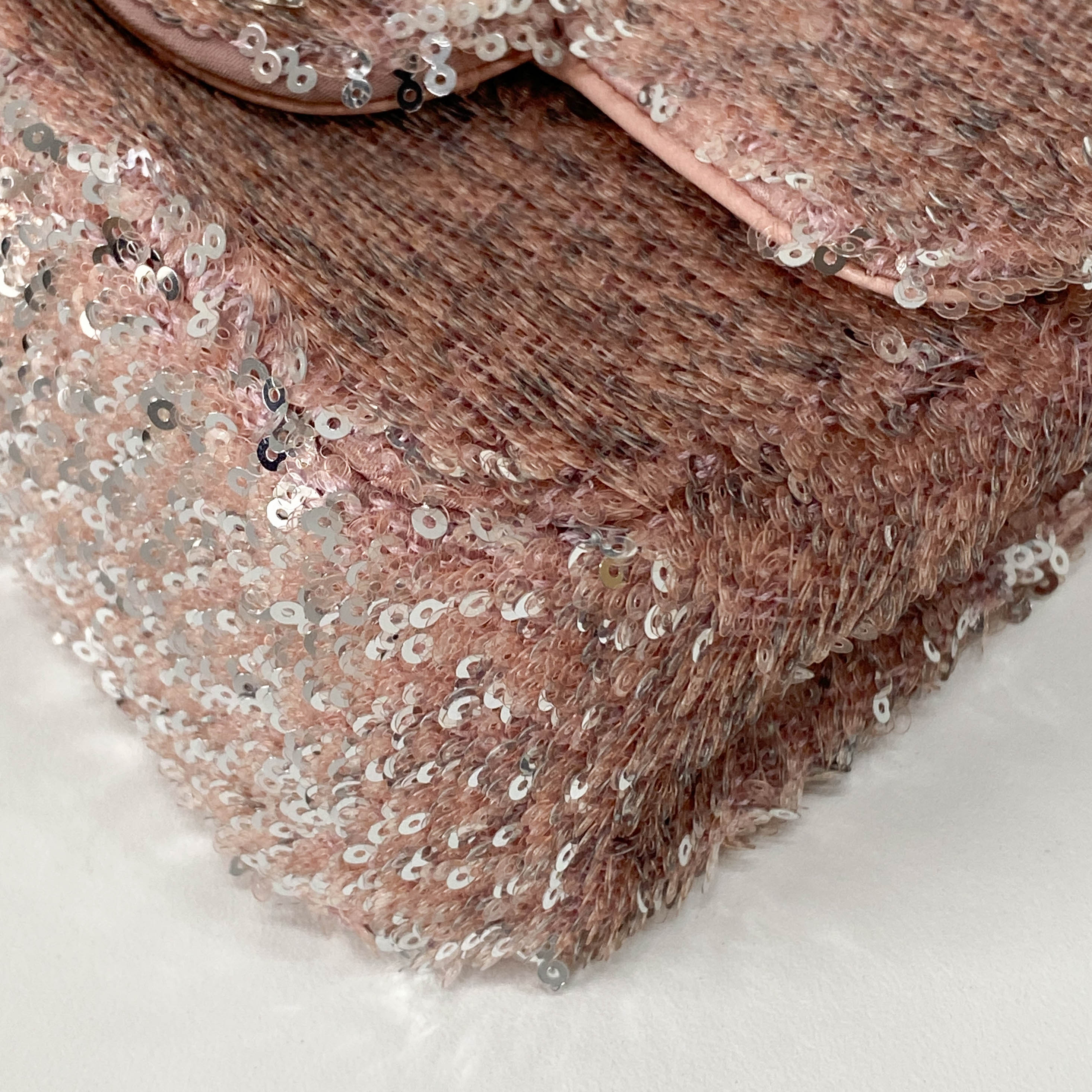 Timeless Classic Mini Pink Sequin Shoulder Bag