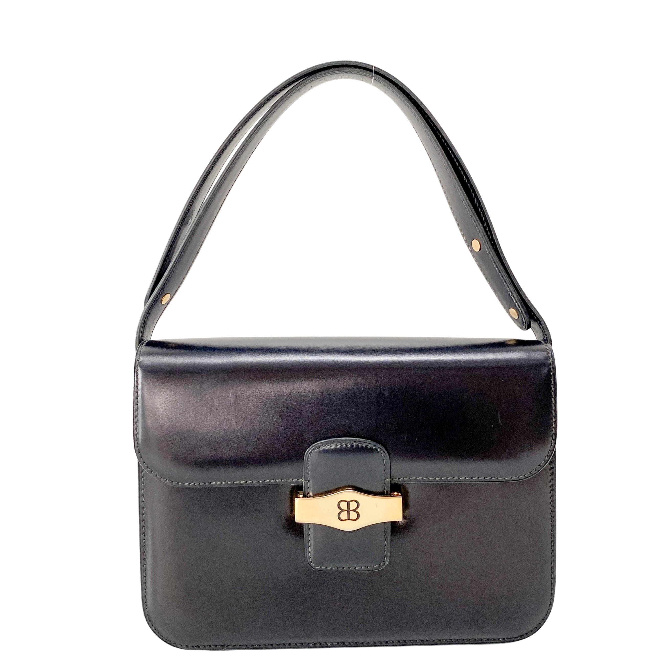 Black Leather Shoulder Bag