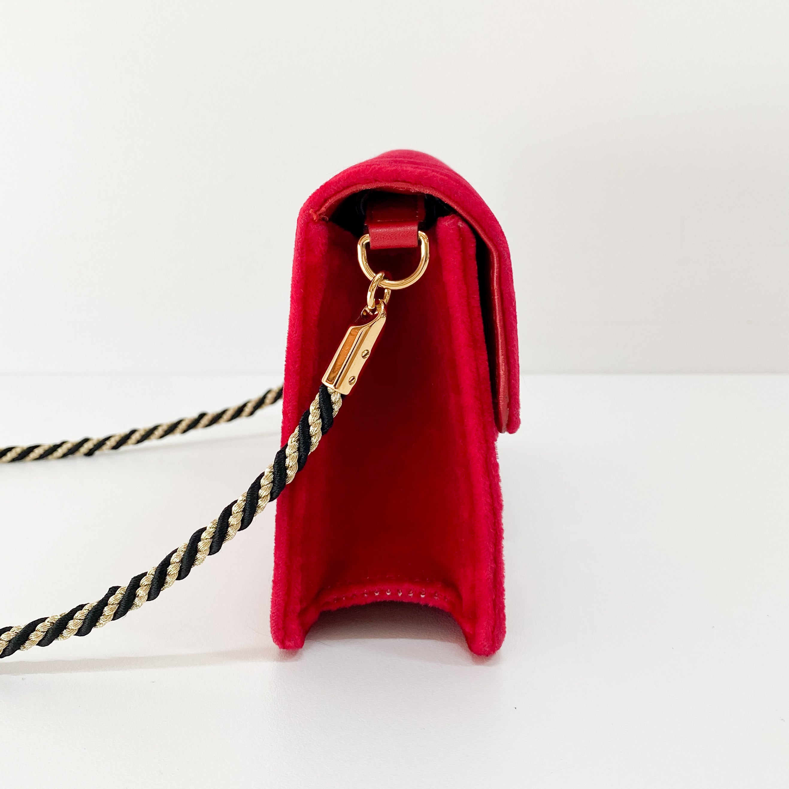 Red Velvet Rhinestones G Buckle