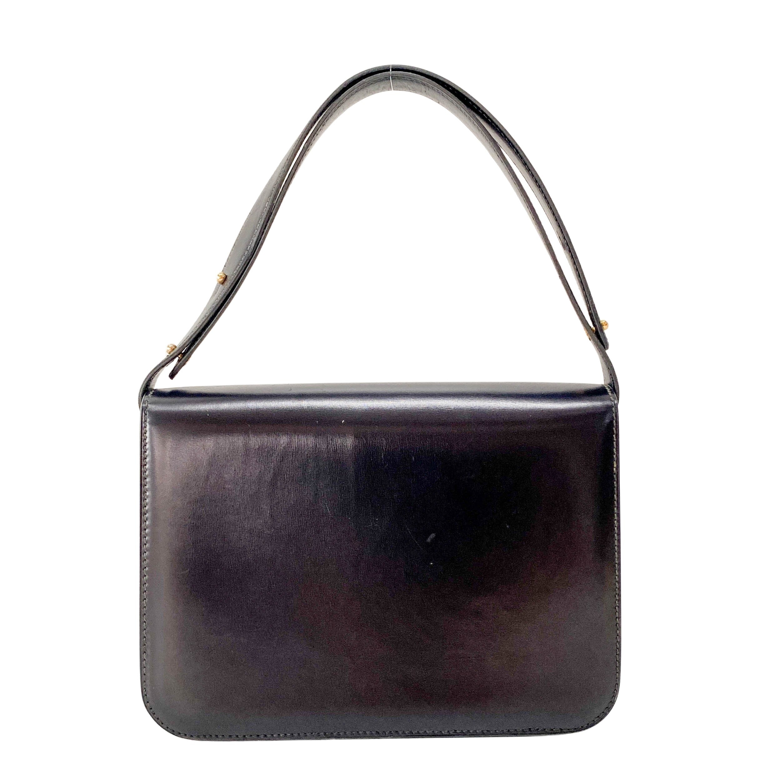Black Leather Shoulder Bag