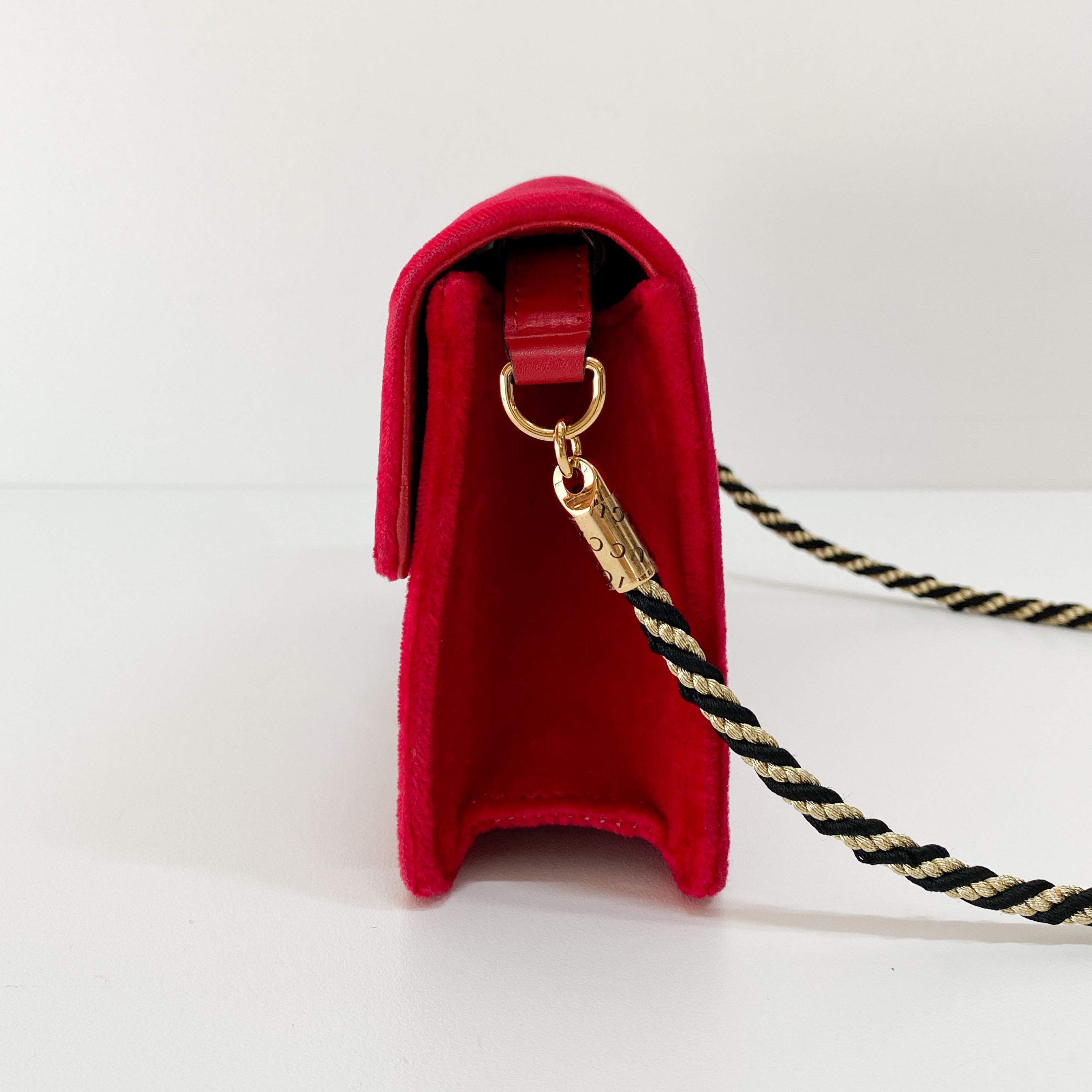 Red Velvet Rhinestones G Buckle