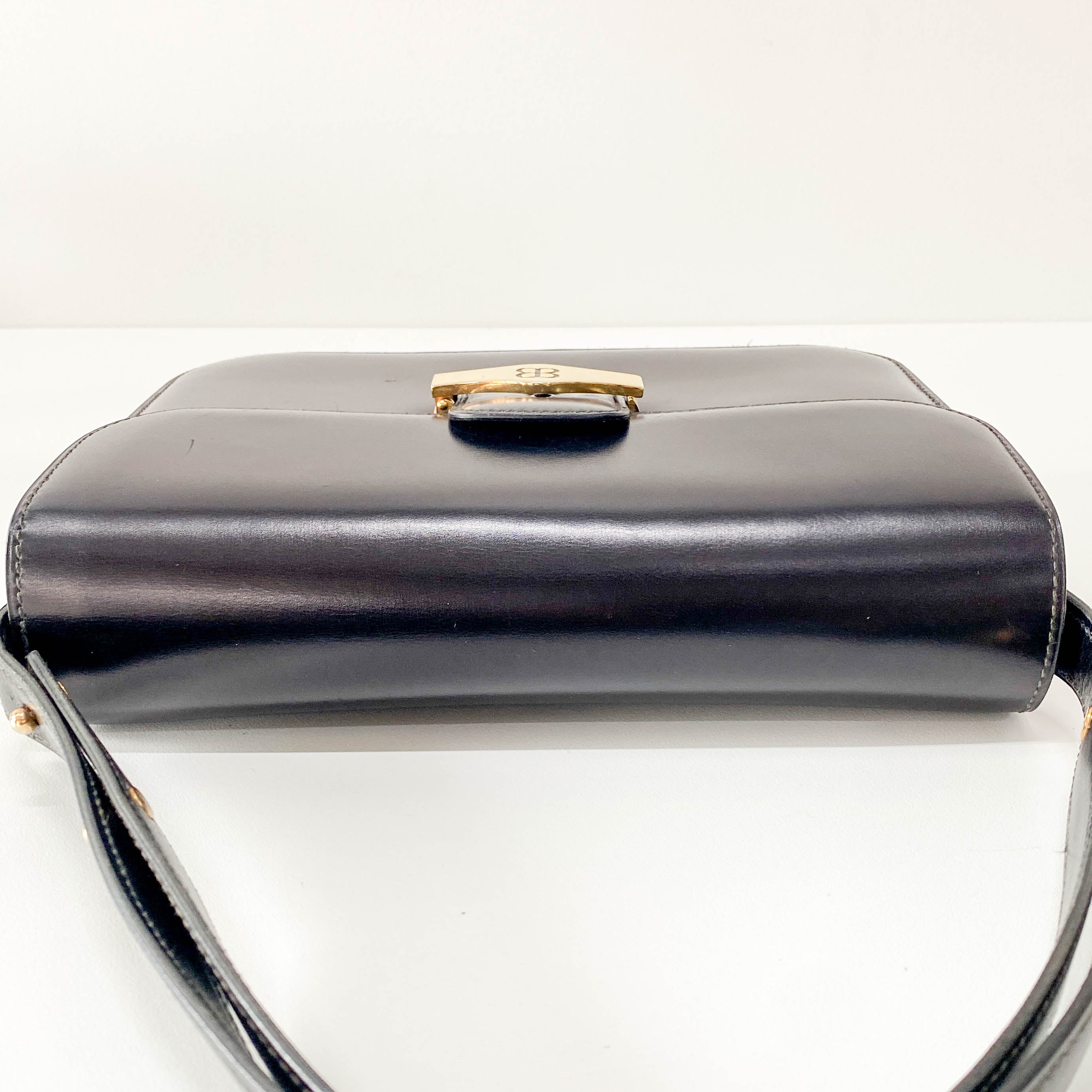 Black Leather Shoulder Bag