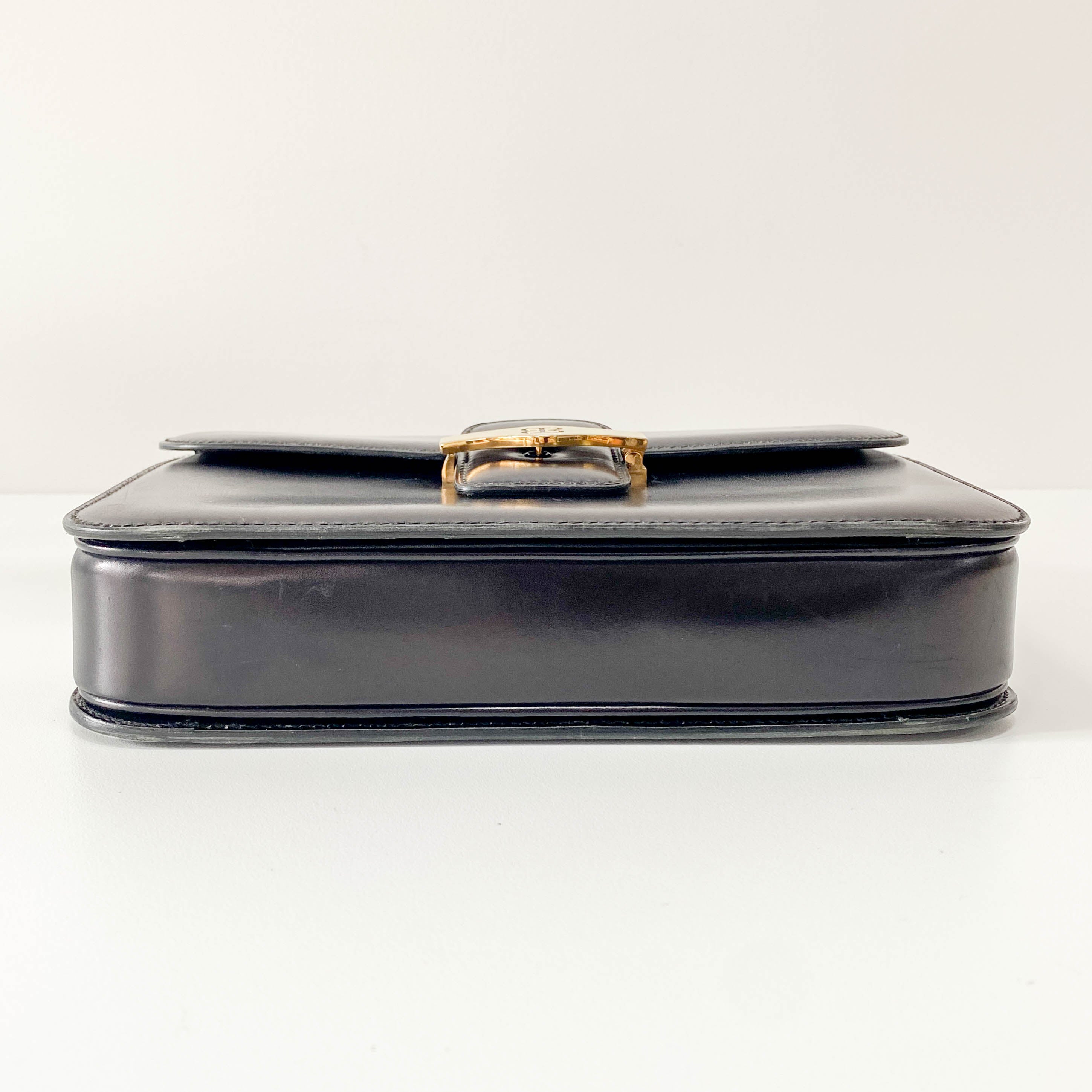 Black Leather Shoulder Bag