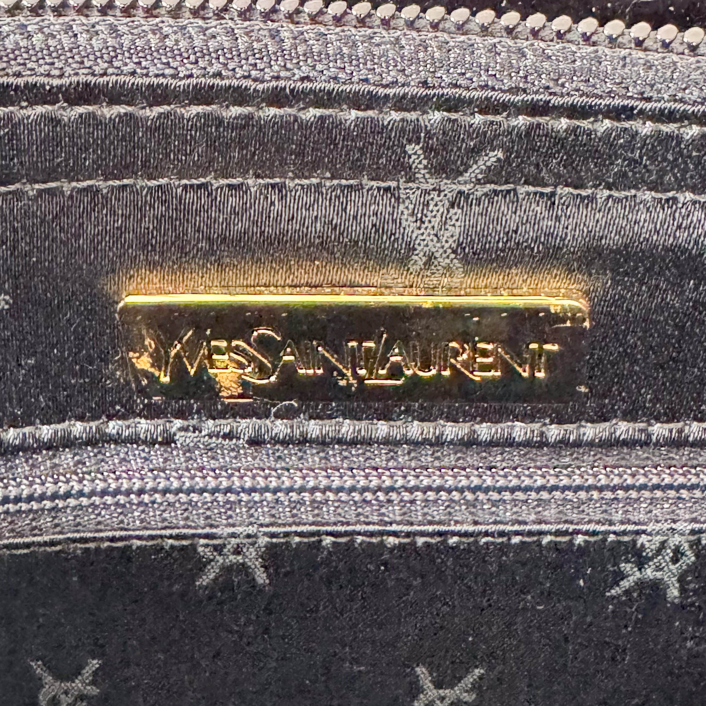 Horizontal Black Leather Handbag