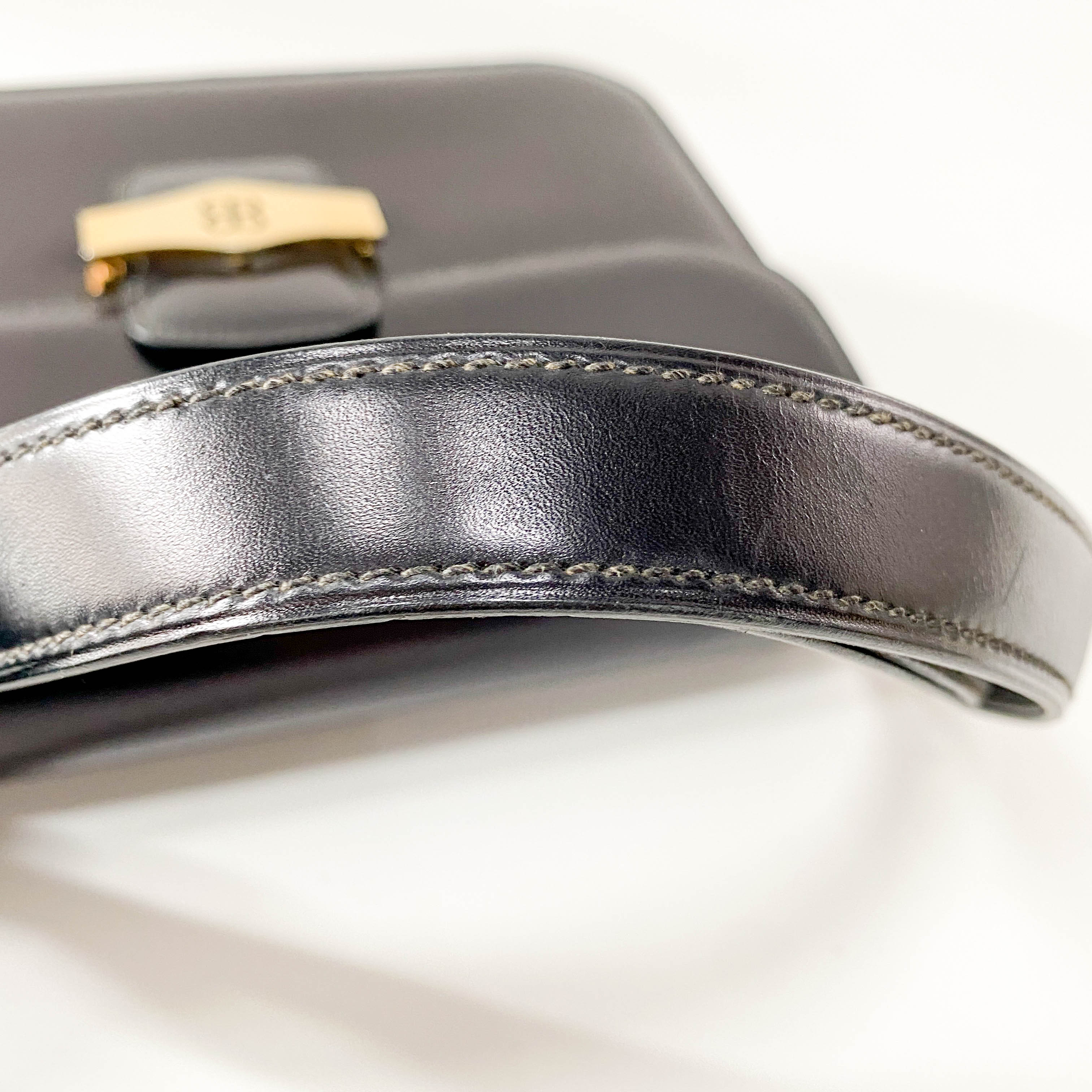 Black Leather Shoulder Bag