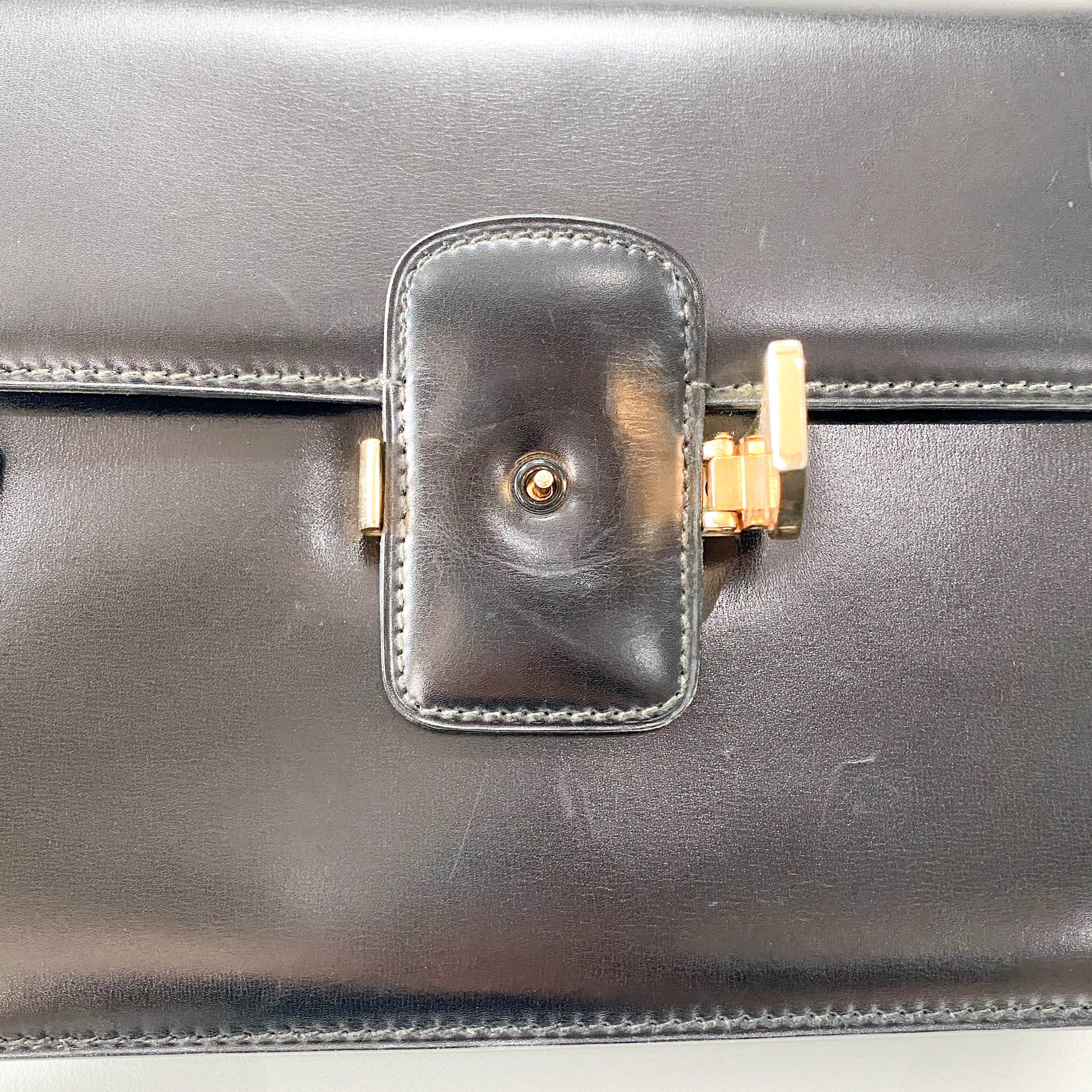 Black Leather Shoulder Bag