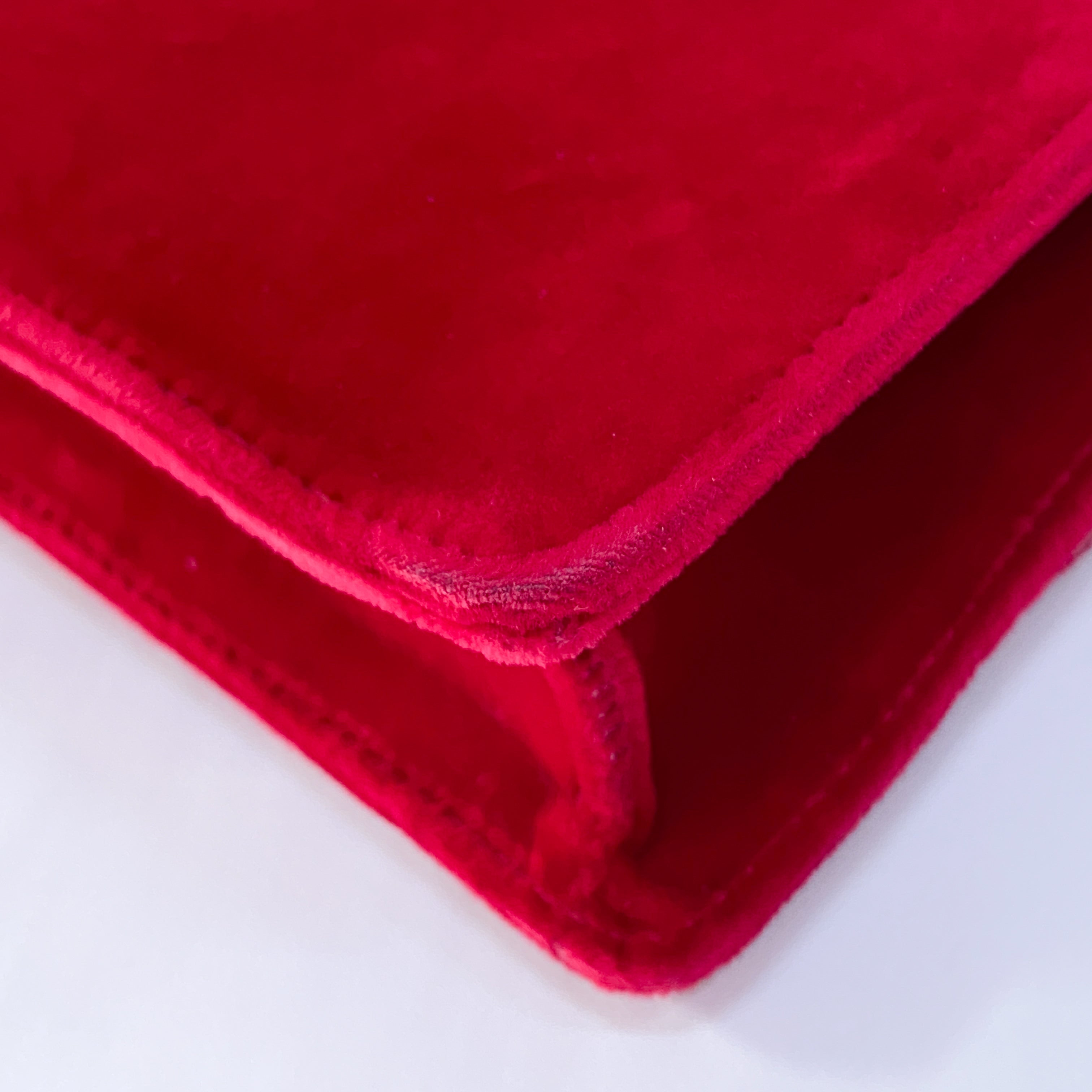 Red Velvet Rhinestones G Buckle