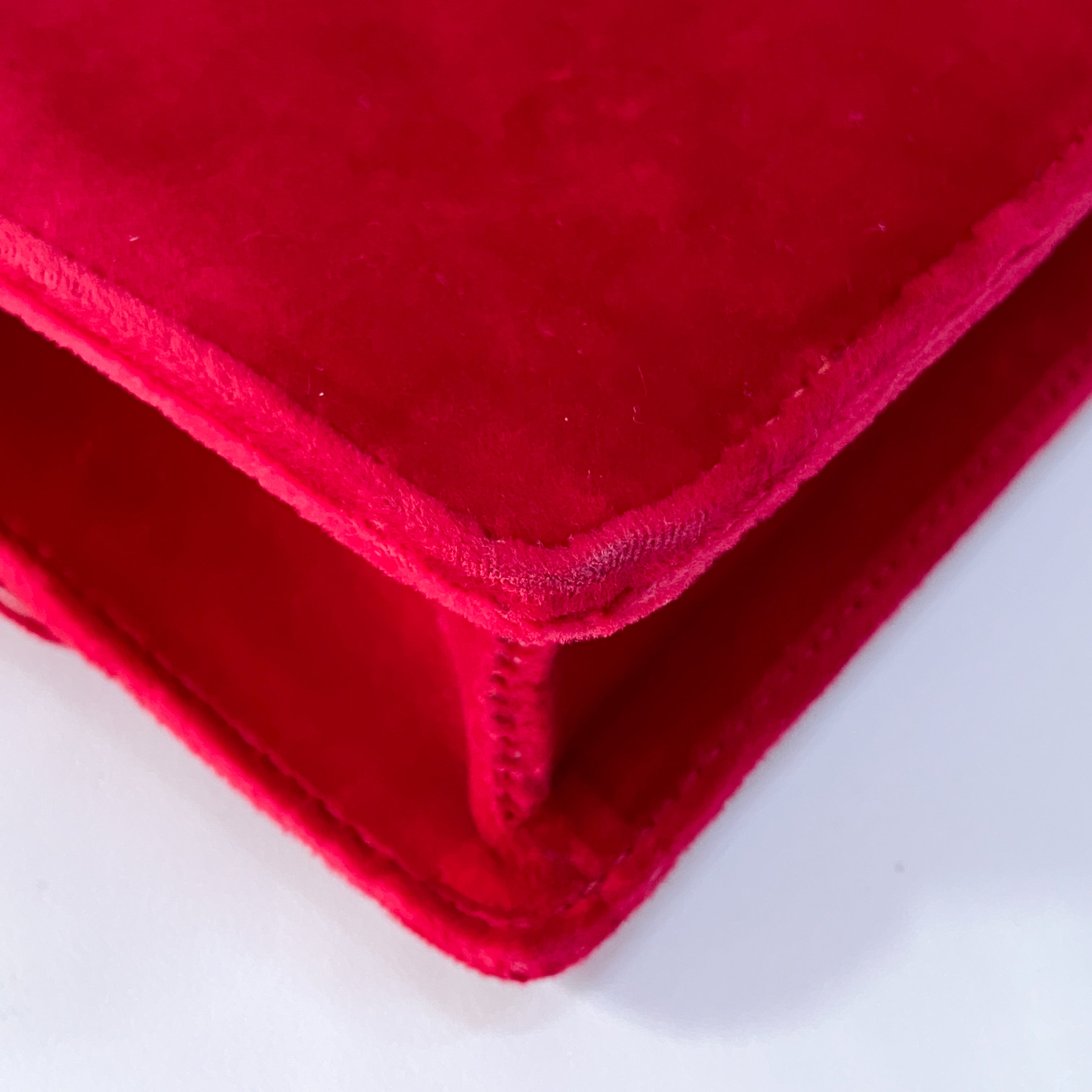 Red Velvet Rhinestones G Buckle